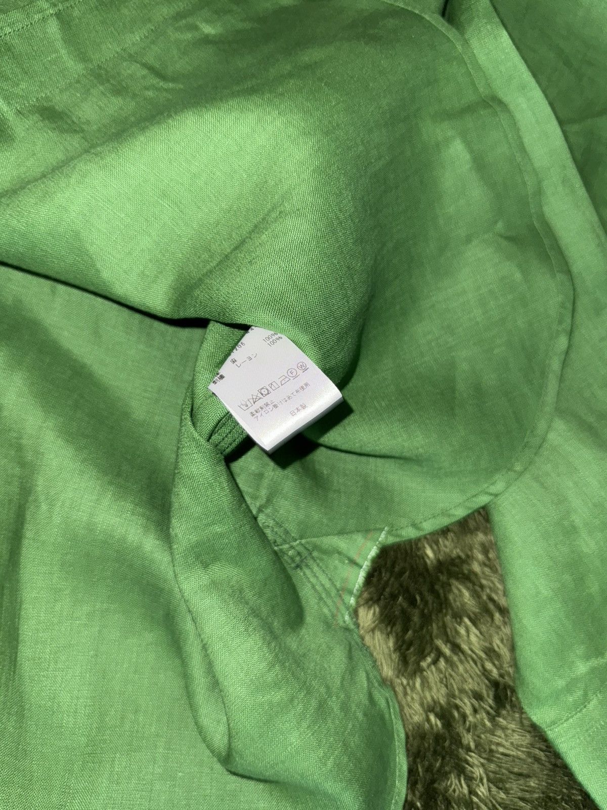 Needles [XL] NEEDLES JAPAN linen cotton blended work shirts green Size US XL / EU 56 / 4 - 8 Thumbnail