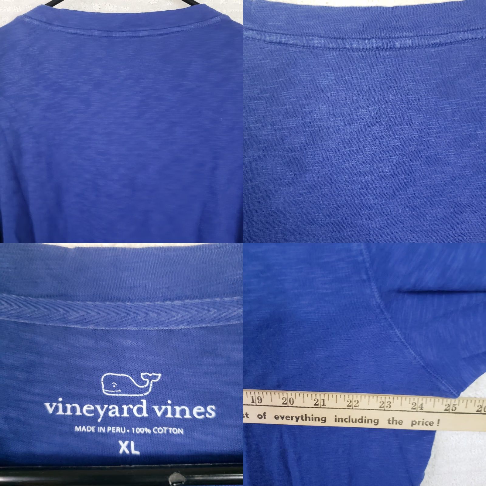 Vineyard Vines Vineyard Vines Men's Henley Shirt XL Blue Whale Long Sleeve T-Shirt Men Size US XL / EU 56 / 4 - 8 Thumbnail