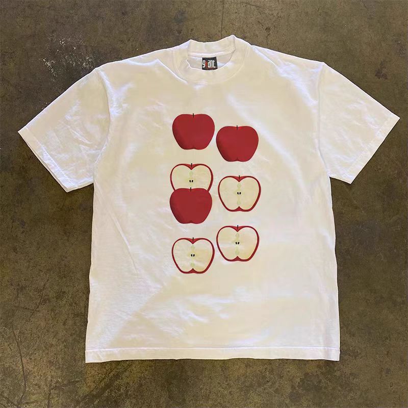 Japanese Brand × Vintage Casual retro washed apple print t-shirt Size US M / EU 48-50 / 2 - 1 Thumbnail