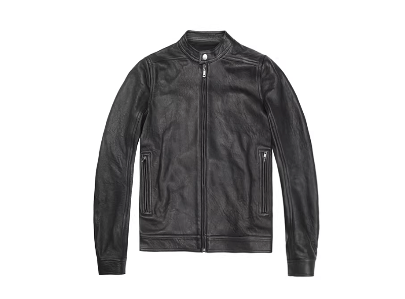 Rick Owens Rick Owens Men's Black Slim Fit Leather Jacket Size US S / EU 44-46 / 1 - 1 Thumbnail