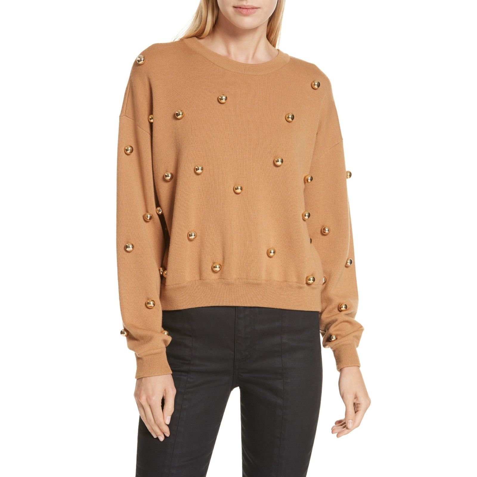 Alice + Olivia Gleeson Metal Ball Pullover Sweater size M NWT MSRP $495 Size M / US 6-8 / IT 42-44 - 1 Thumbnail