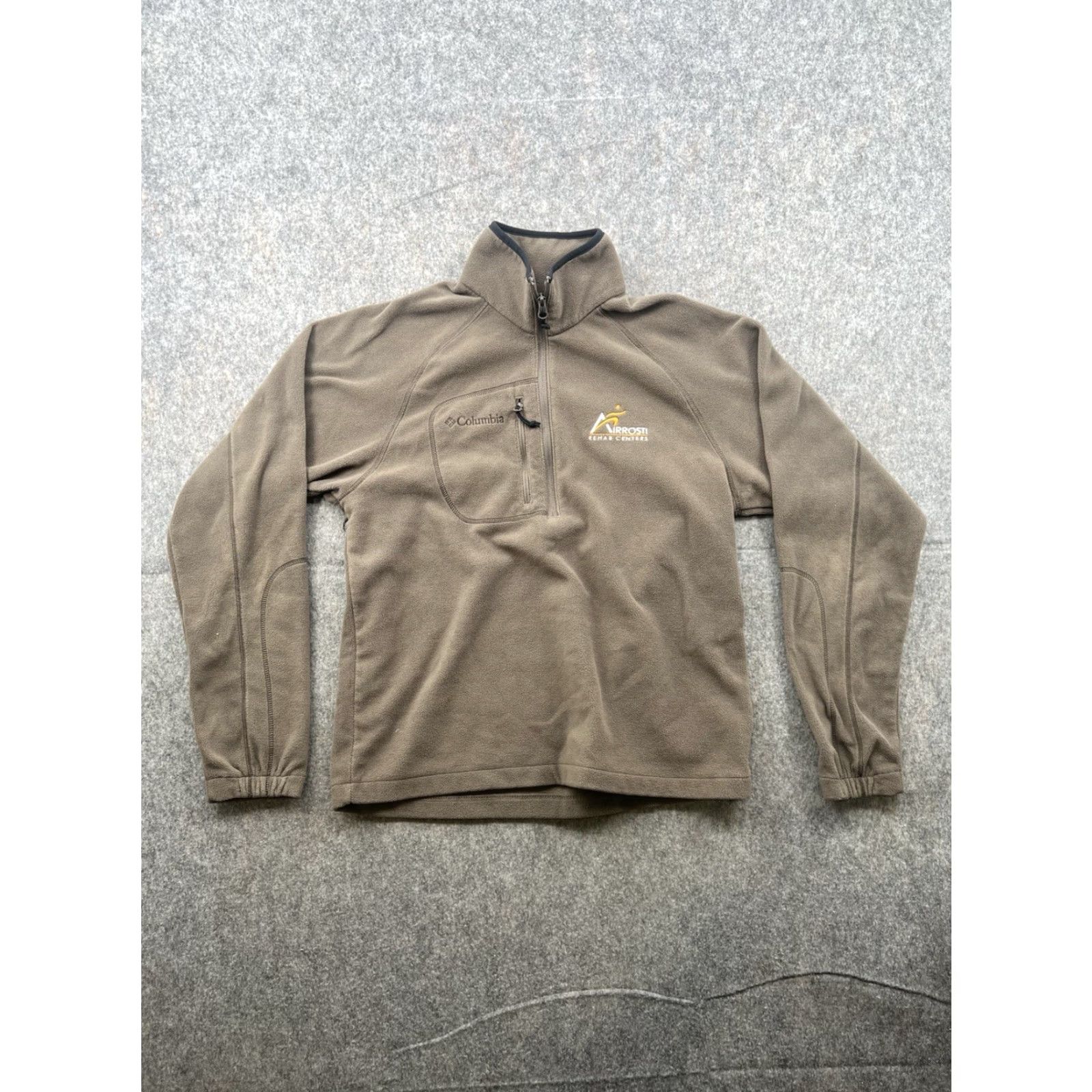 Vintage Columbia Men Pullover 1/4 Zip Collared Brown Fleece Jacket M Outdoor Casuals Size US M / EU 48-50 / 2 - 2 Thumbnail