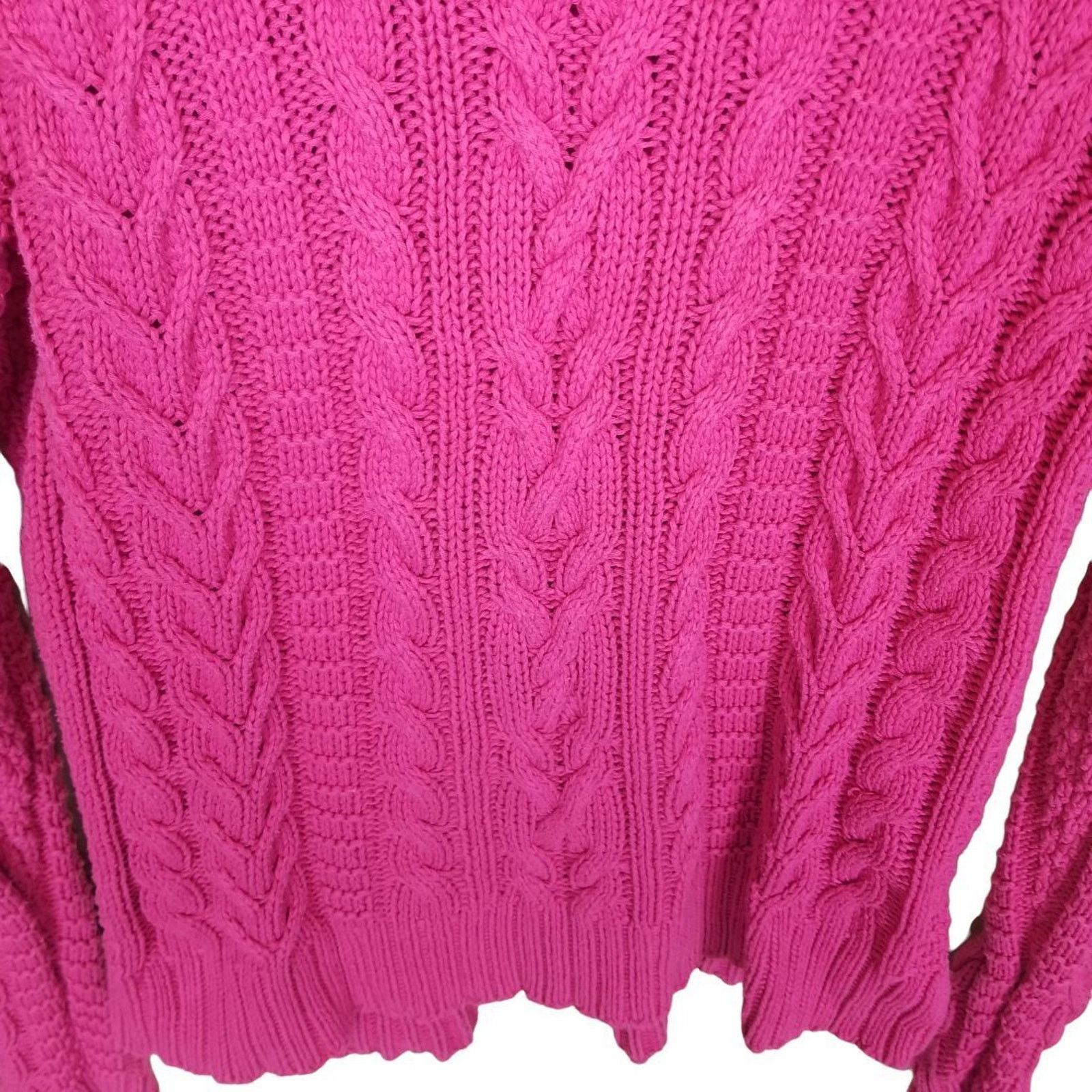 Lauren Ralph Lauren Lauren Ralph Lauren Womens Cable Knit Sweater Size M Preppy Size M / US 6-8 / IT 42-44 - 3 Thumbnail