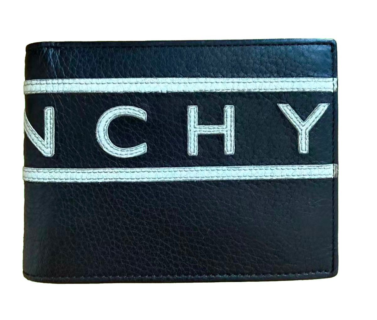 Givenchy Givenchy Embroidered Logo Leather Bi-Fold Wallet - Black Size ONE SIZE - 1 Thumbnail