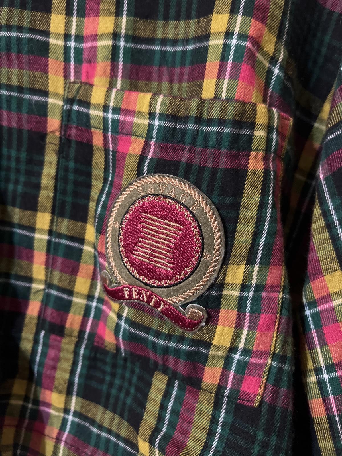 Other Savage X Fenty Cropped Plaid Button-Up Shirt Pocket Patch XL Size XL / US 12-14 / IT 48-50 - 3 Thumbnail
