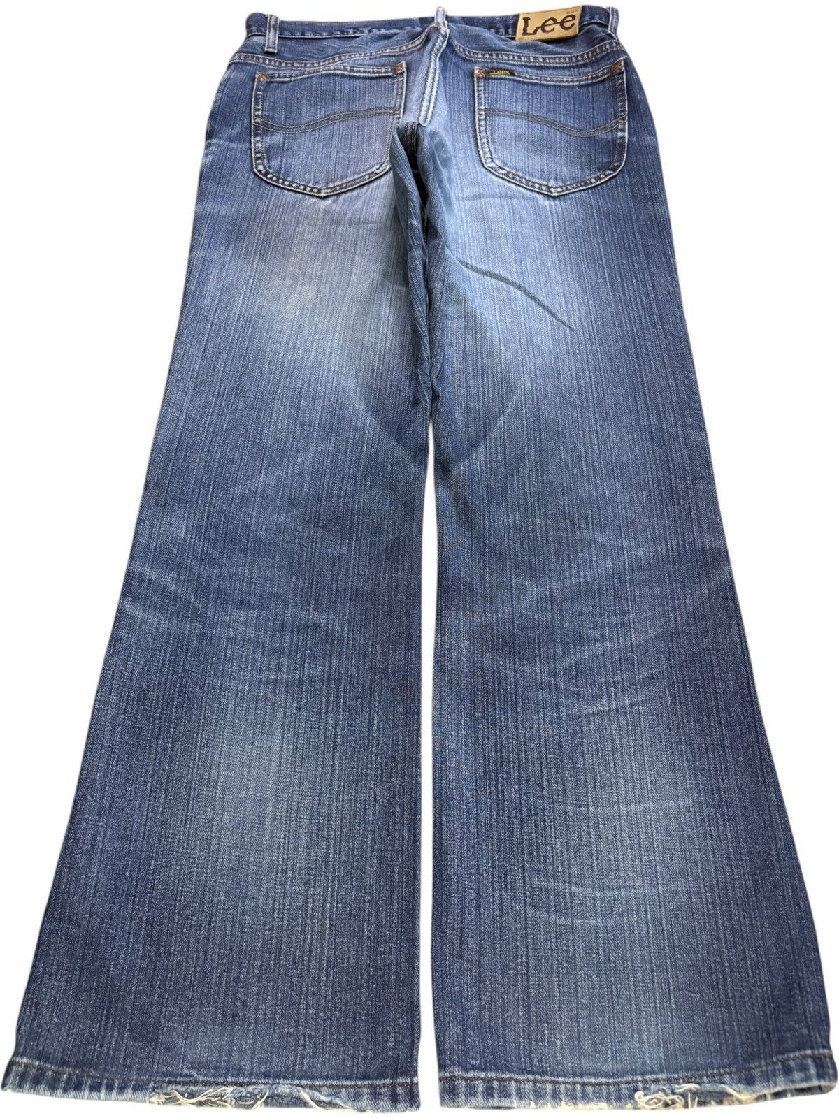 Lee Vintage Lee Blue Wash Distressed Bootcut Flare Jeans Size US 31 - 2 Thumbnail