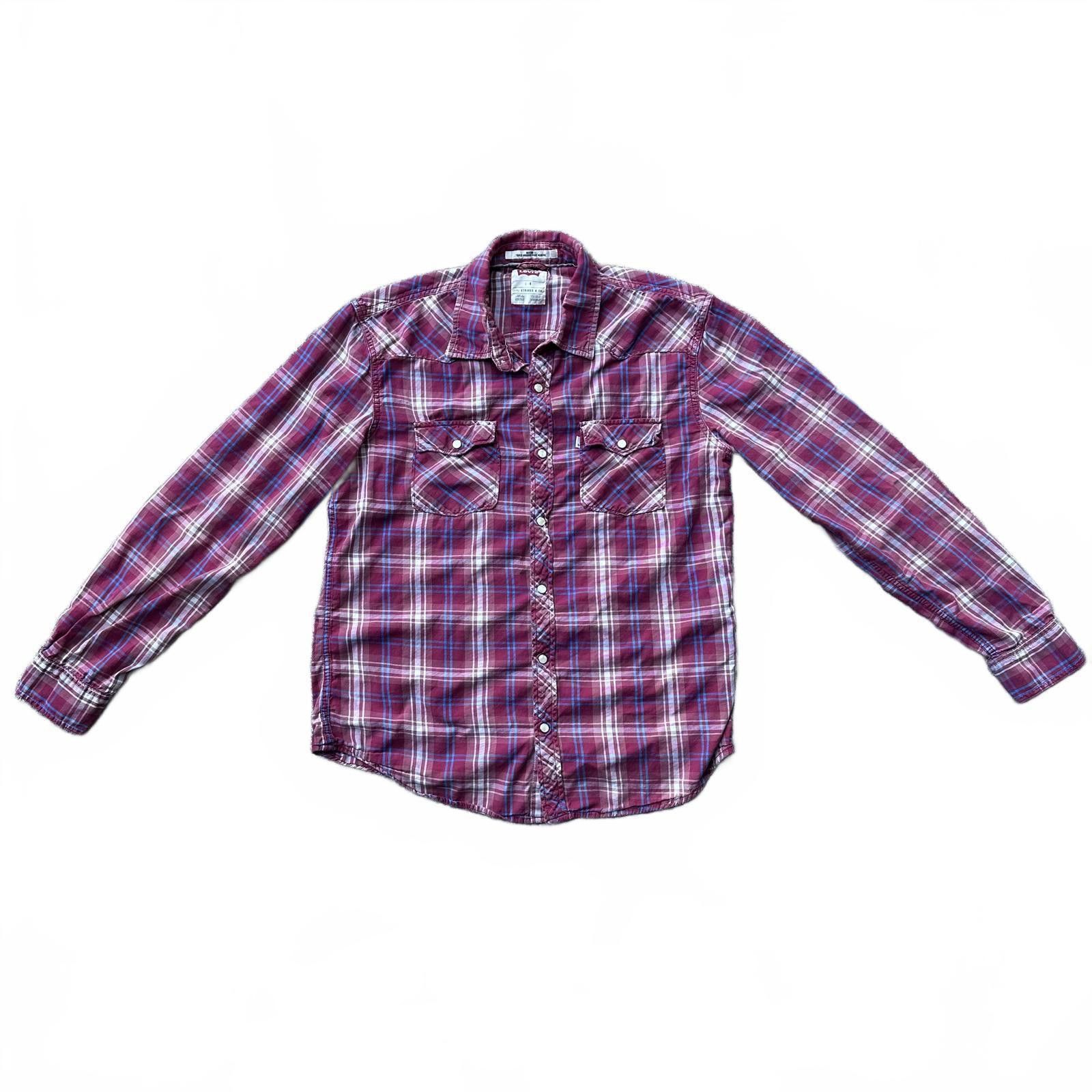 Levi's Levi's Mens Button Up Shirt Large Red Plaid Casual Size US L / EU 52-54 / 3 - 1 Thumbnail