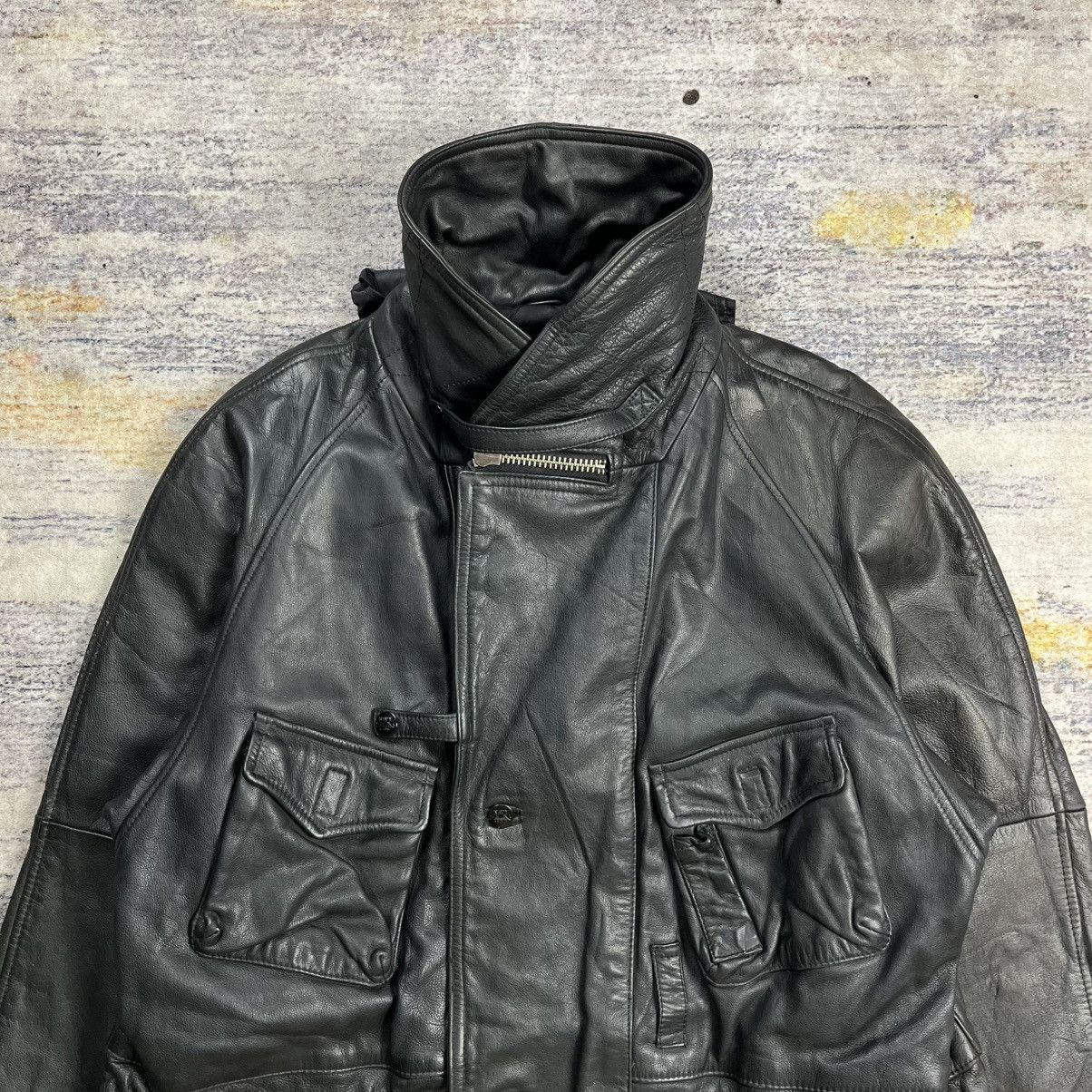 Boneville Vintage Boneville Navy Arctic multi pocket leather jacket Size US M / EU 48-50 / 2 - 6 Thumbnail