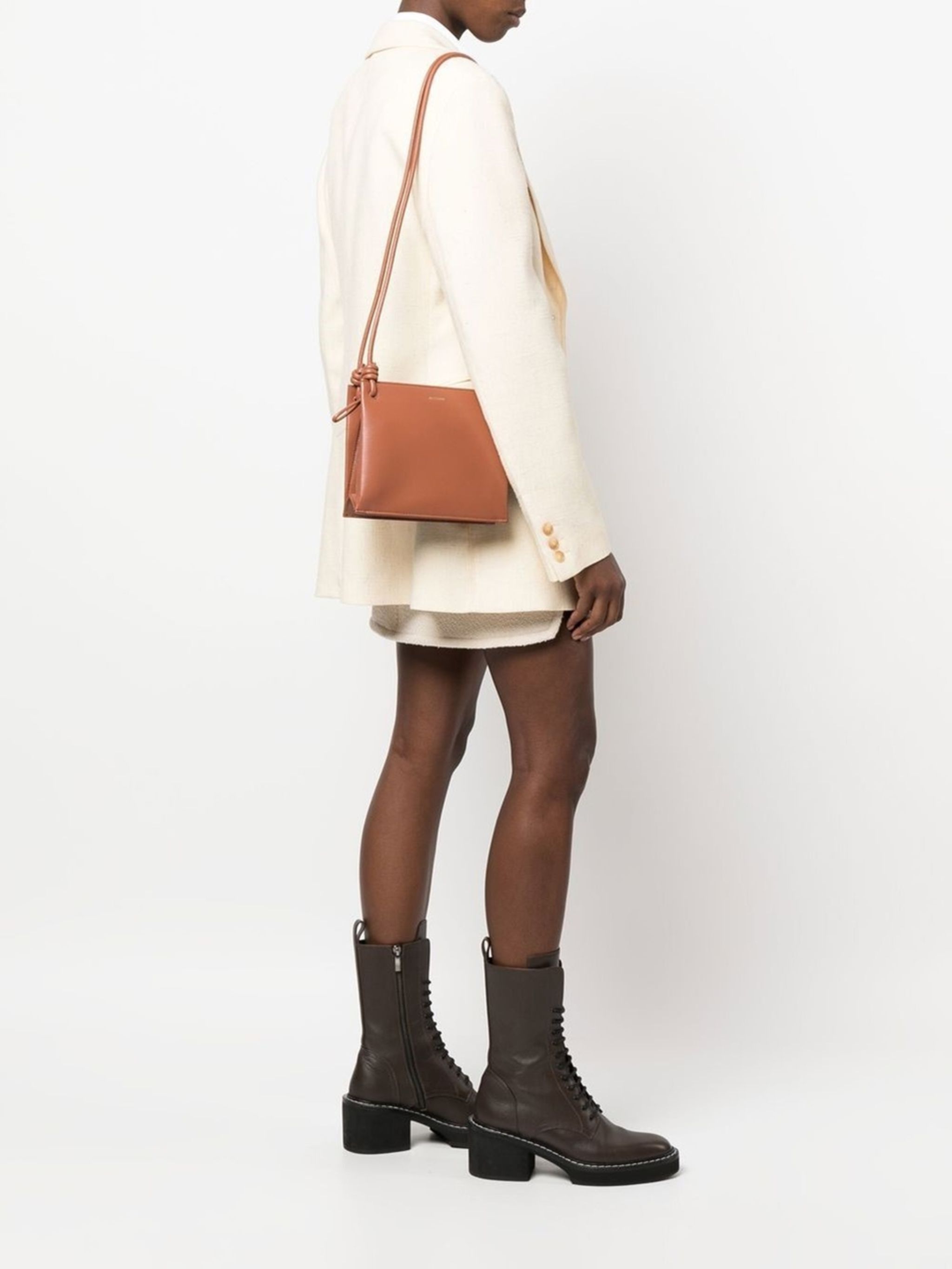 Jil Sander o1loc1c1124 Size: OS/ Knot-Detail Crossbody Bag in Brown Size ONE SIZE - 5 Thumbnail