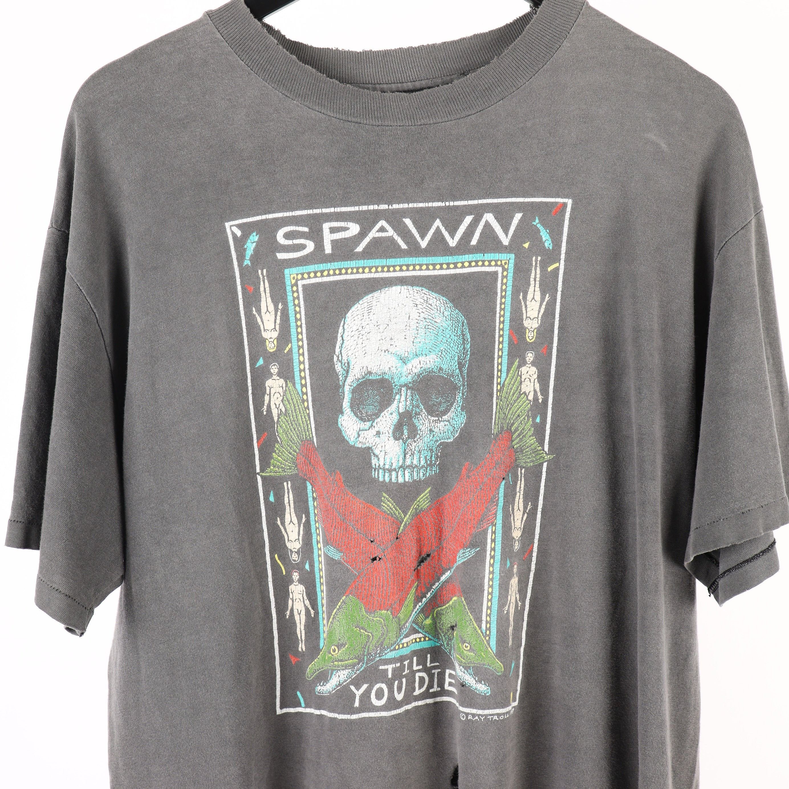 Vintage SPAWN TIL YOU DIE 1987 TEE Size US XL / EU 56 / 4 - 4 Thumbnail
