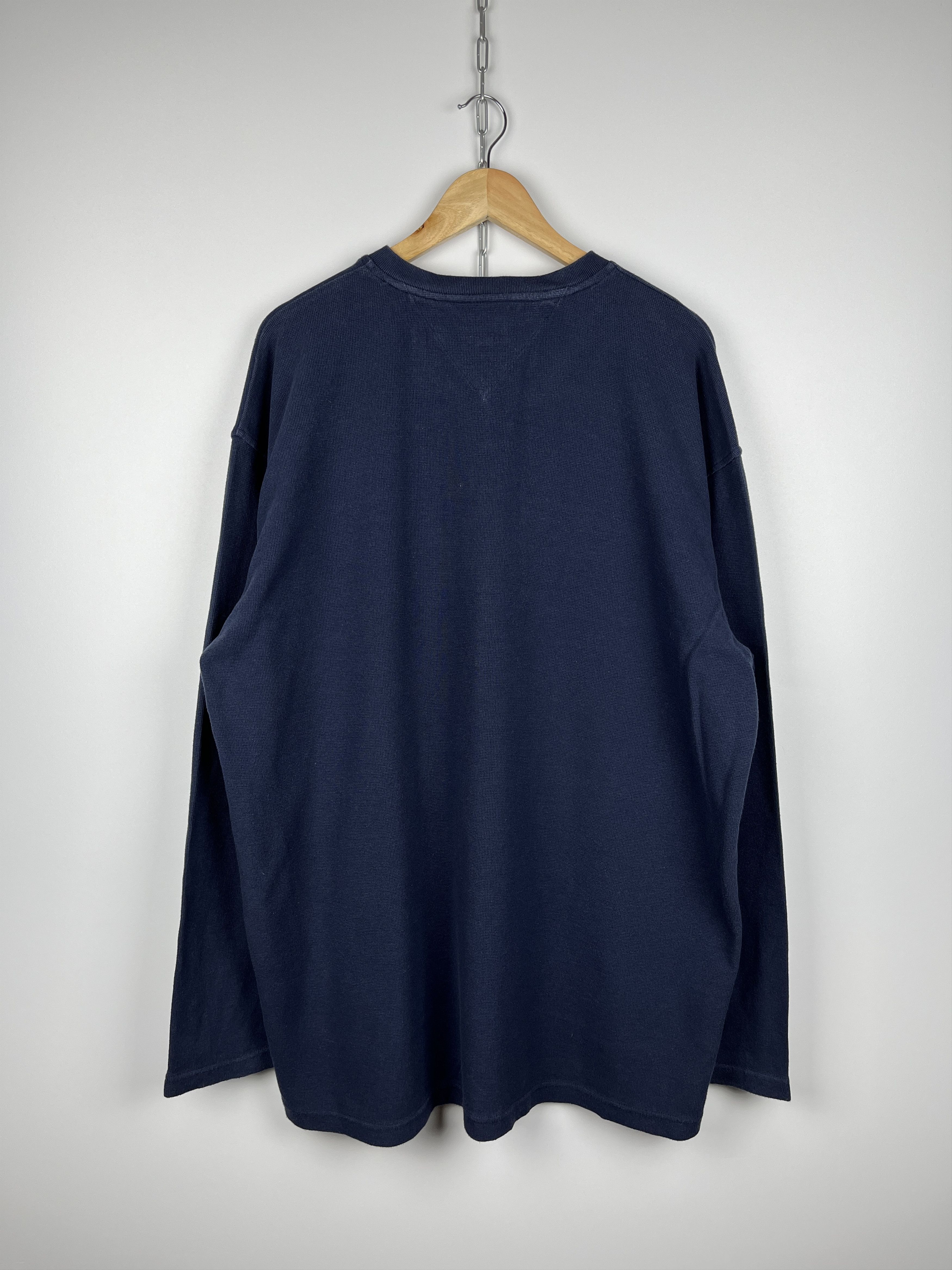 Tommy Hilfiger × Vintage 90's Tommy Hilfiger Vintage Men's V-neck Sweatshirt Relaxed Size US XL / EU 56 / 4 - 10 Thumbnail