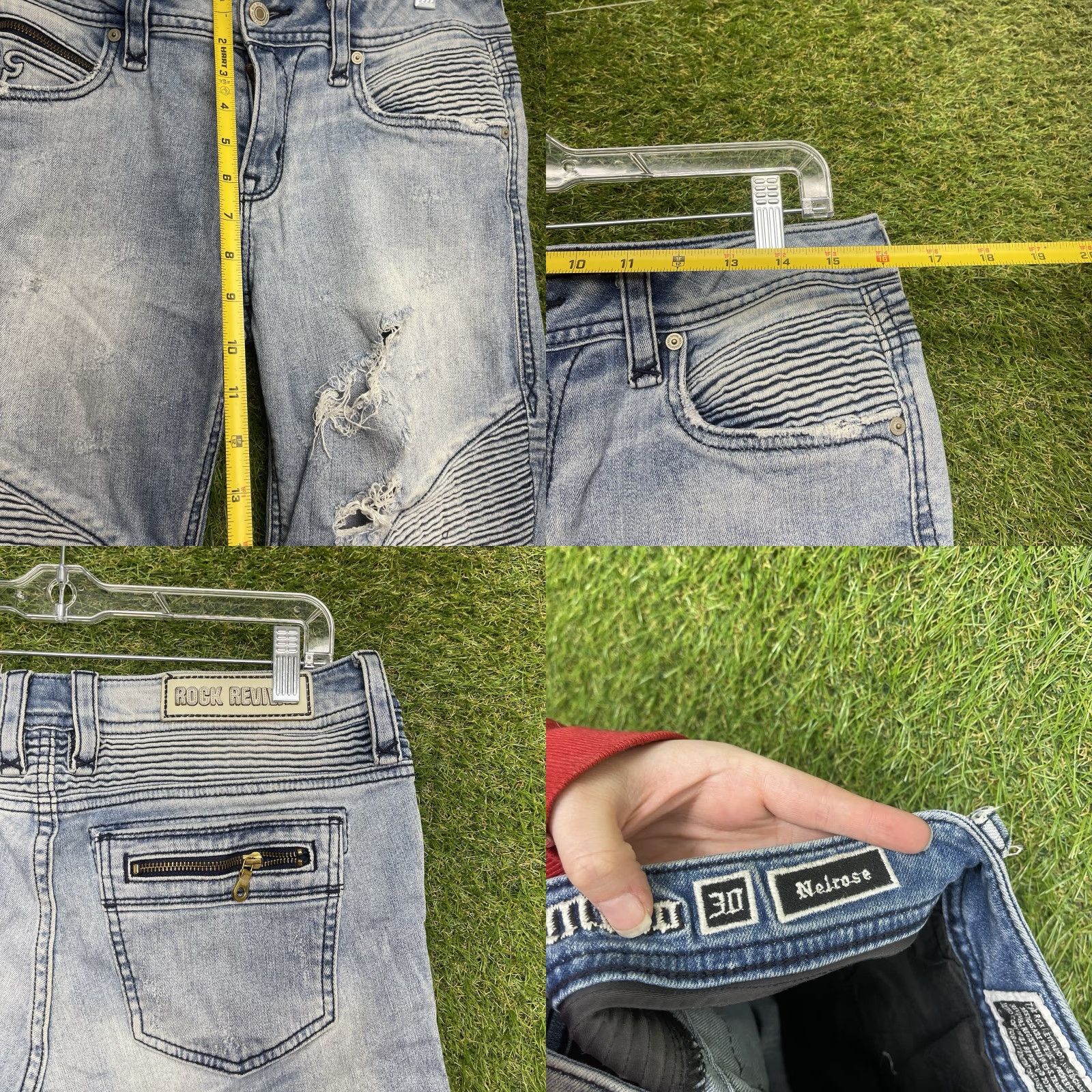 Vintage VINTAGE Rock Revival Jeans Womens 30 Blue Skinny Distressed 5-Pocket Denim Rock Rise Mid Mens Womens Size 30" / US 8 / IT 44 - 8 Thumbnail
