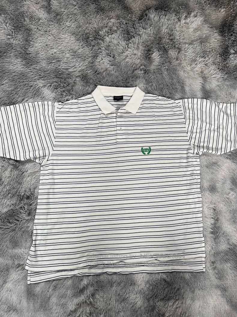 Balenciaga Balenciaga Striped Polo Short Sleeve Size US S / EU 44-46 / 1 - 1 Thumbnail