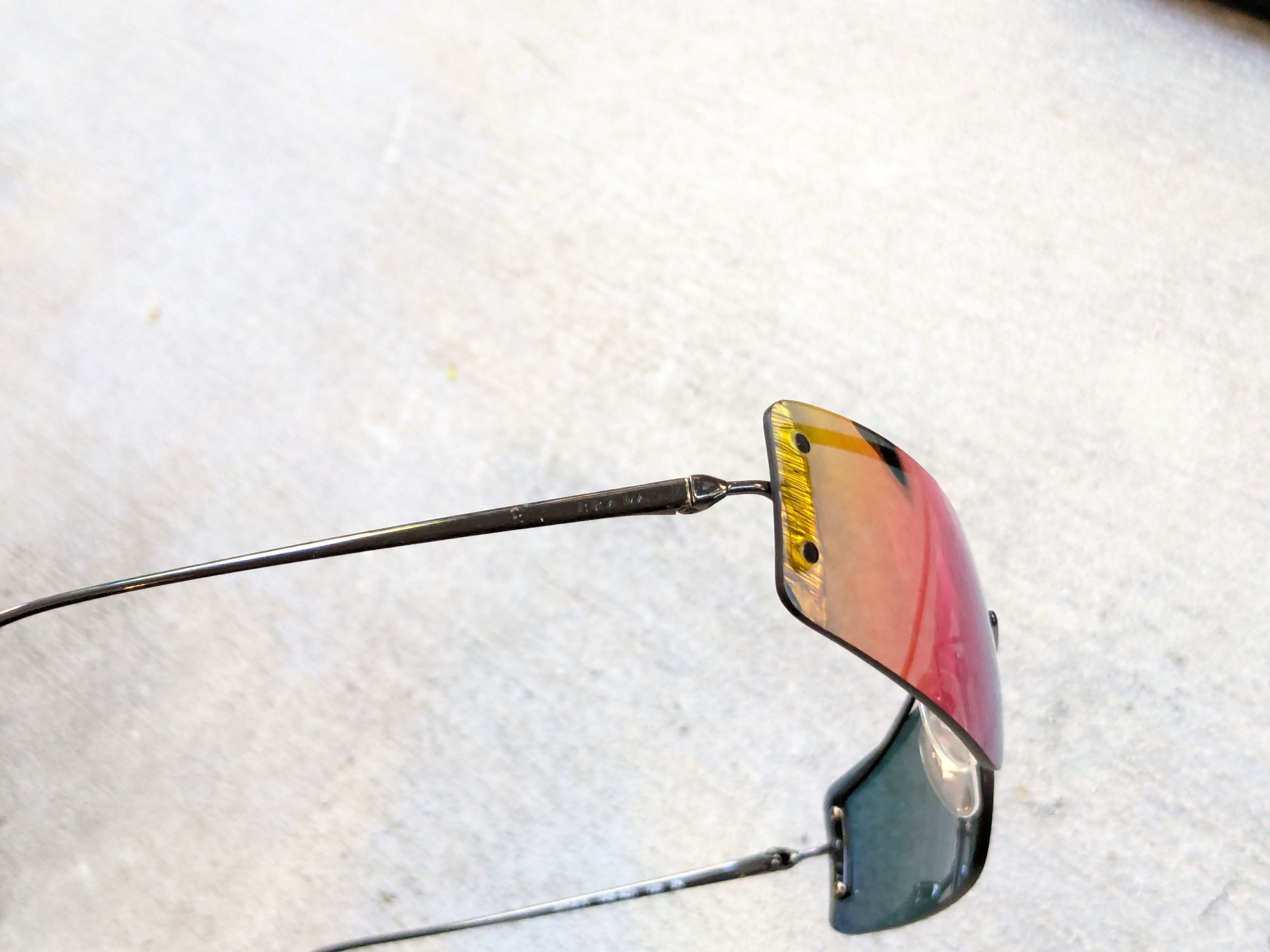 Prada Prada Sunglasses SPR61V Rainbow Mirrored Wire Rimless Size ONE SIZE - 6 Thumbnail