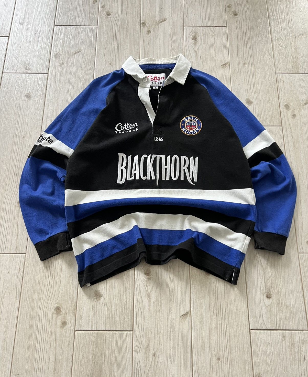 Cotton Traders Vintage Cotton Traders Bath Rugby Long Sleeve Rugby Shirt Size US L / EU 52-54 / 3 - 9 Thumbnail