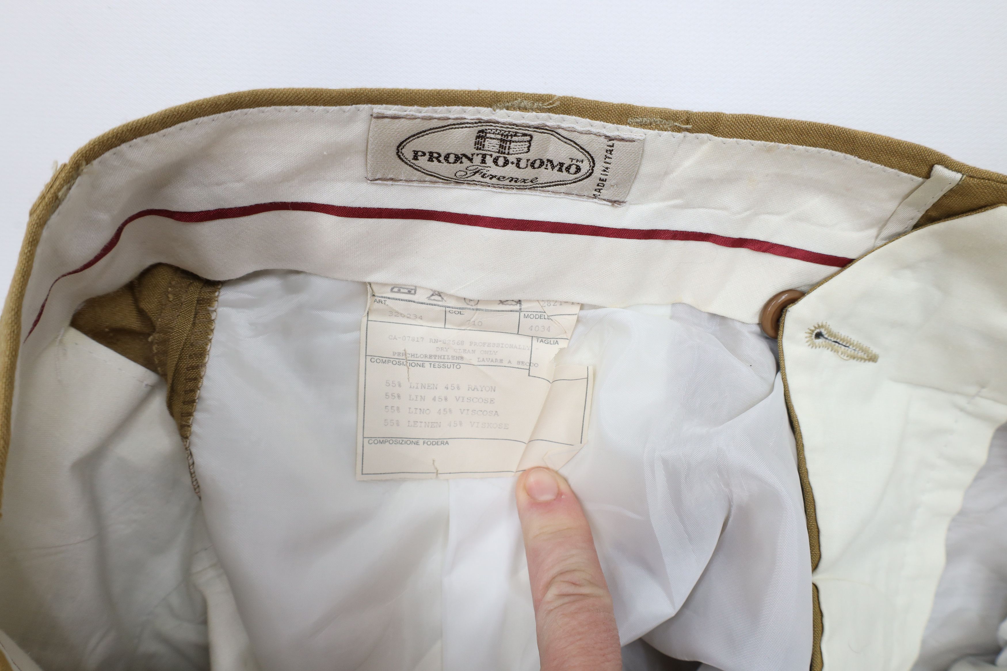 Vintage Vintage 90s Streetwear Wide Leg Linen Blend Chino Pants Size US 34 / EU 50 - 6 Thumbnail