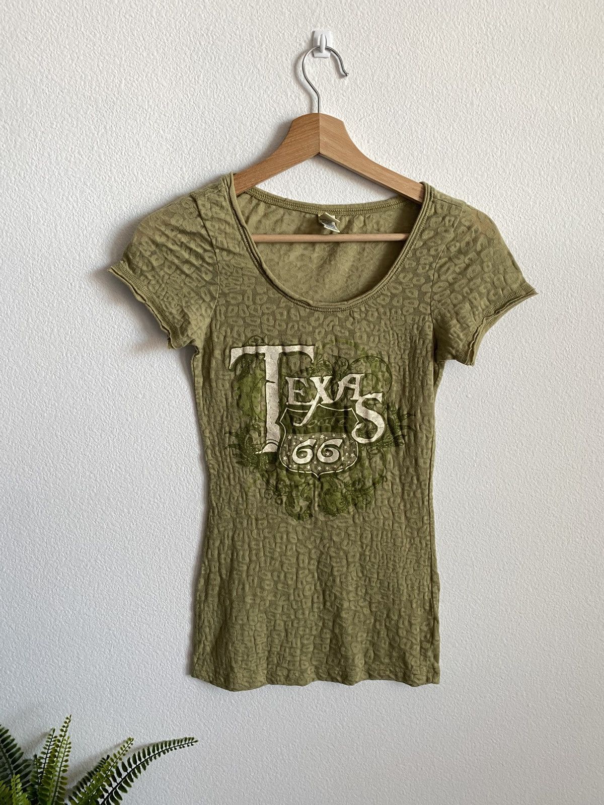 Other Y2K Texas Route 66 Leopard Top Size S / US 4 / IT 40 - 1 Thumbnail