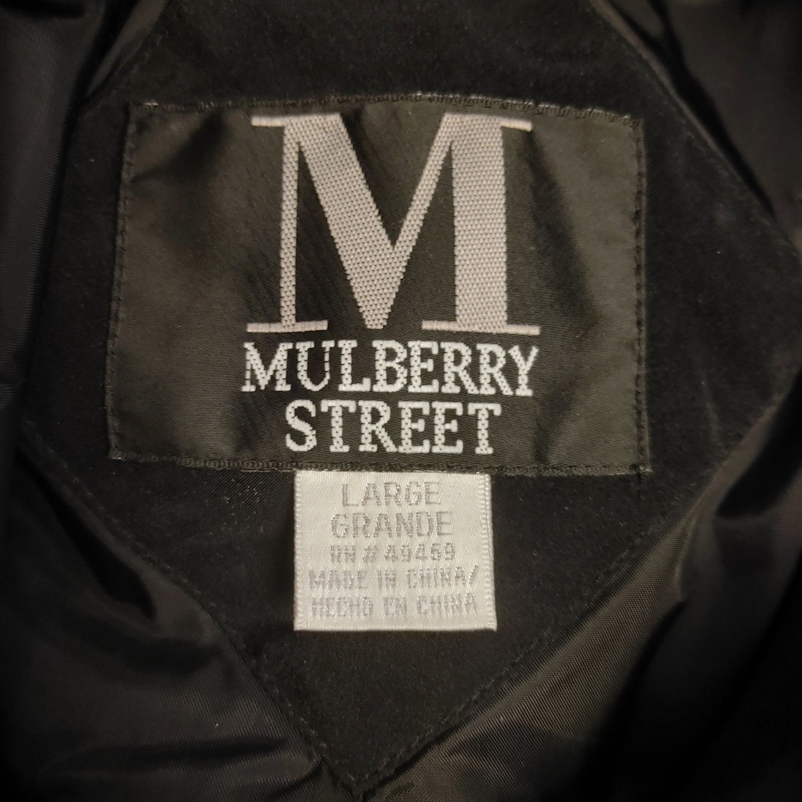 Mulberry Street Mulberry Street Womens L Black Longsleeve Collared Midi Coat Size L / US 10 / IT 46 - 3 Thumbnail