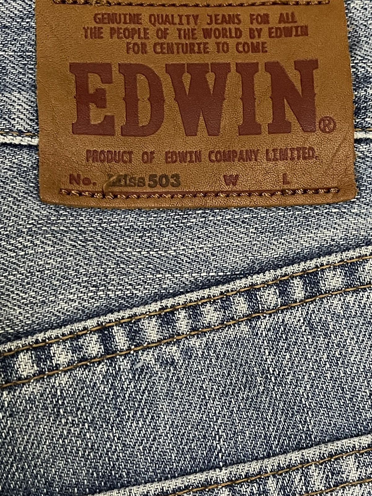 Edwin Vintage Edwin 503 Blue Wash Style Wide Leg Jeans Size US 29 - 9 Thumbnail