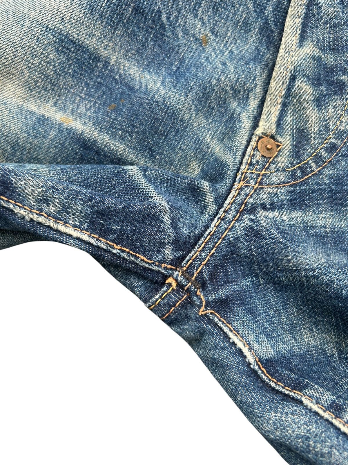 Kapital Thrashed Vintage Evisu Selvedge Japanese Brand Denim Jeans 🎌 Size US 30 / EU 46 - 18 Thumbnail
