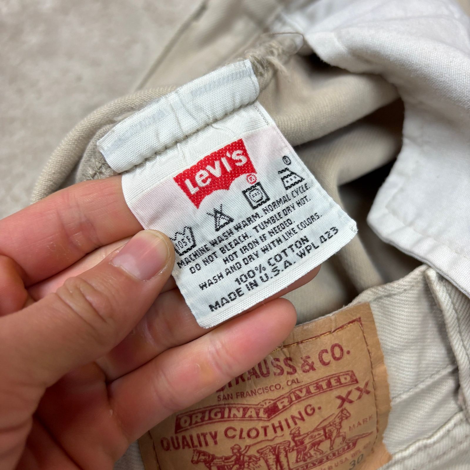 Levi's × Vintage Vintage 90s Levi's 501 Straight Leg Beige Denim Jeans 36x30 Size US 36 / EU 52 - 9 Thumbnail