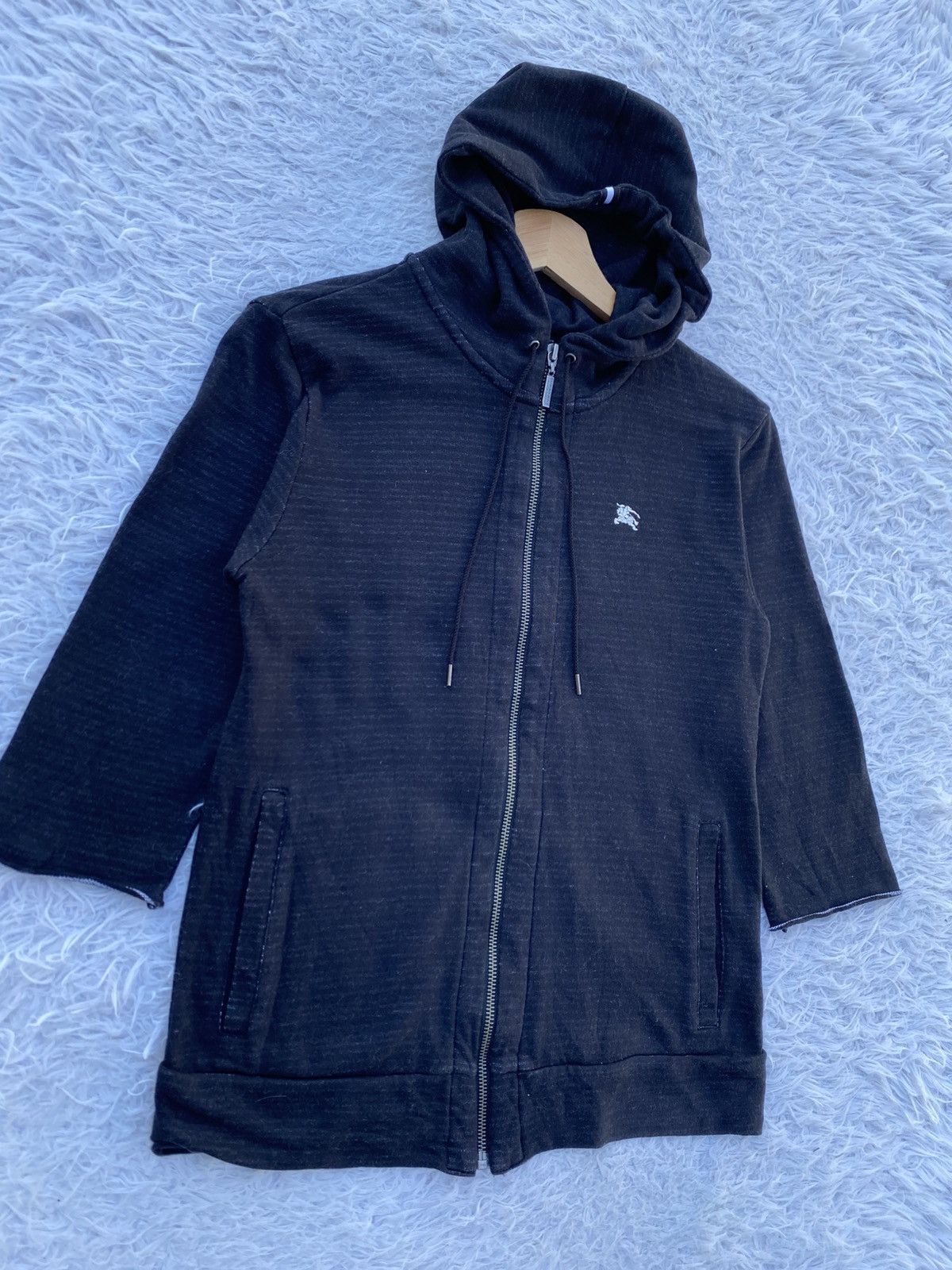 Burberry Rare Vintage Burberry Black Label 3/4 Sleeves Zip Up Sweater Size US S / EU 44-46 / 1 - 5 Thumbnail