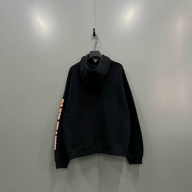 Balenciaga Balenciaga Black letter logo printed hoodie Size US L / EU 52-54 / 3 - 3 Thumbnail