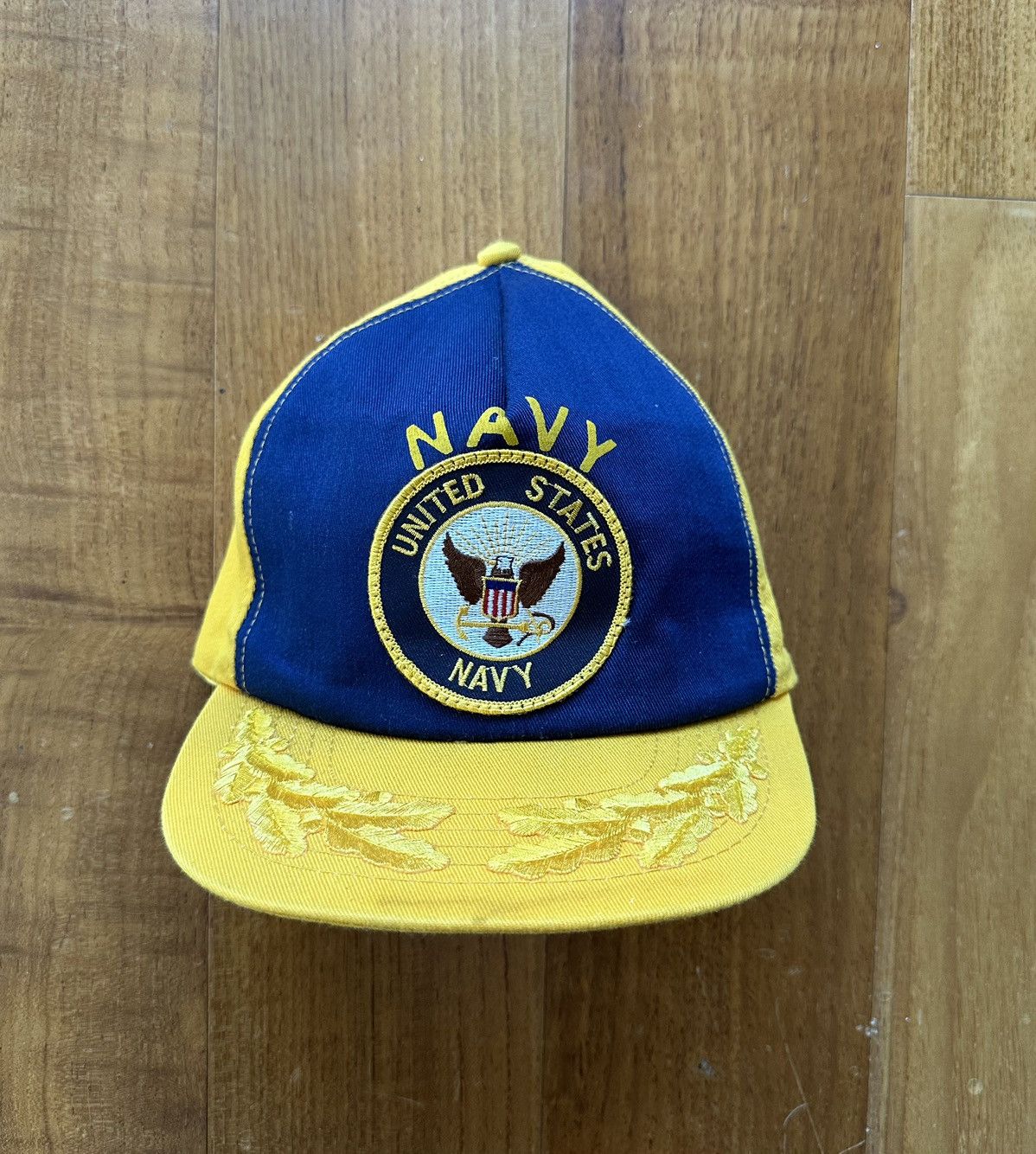 Vintage Vintage 90s USN Navy Scrambled Eggs Trucker Hat OSFA Size ONE SIZE - 1 Thumbnail