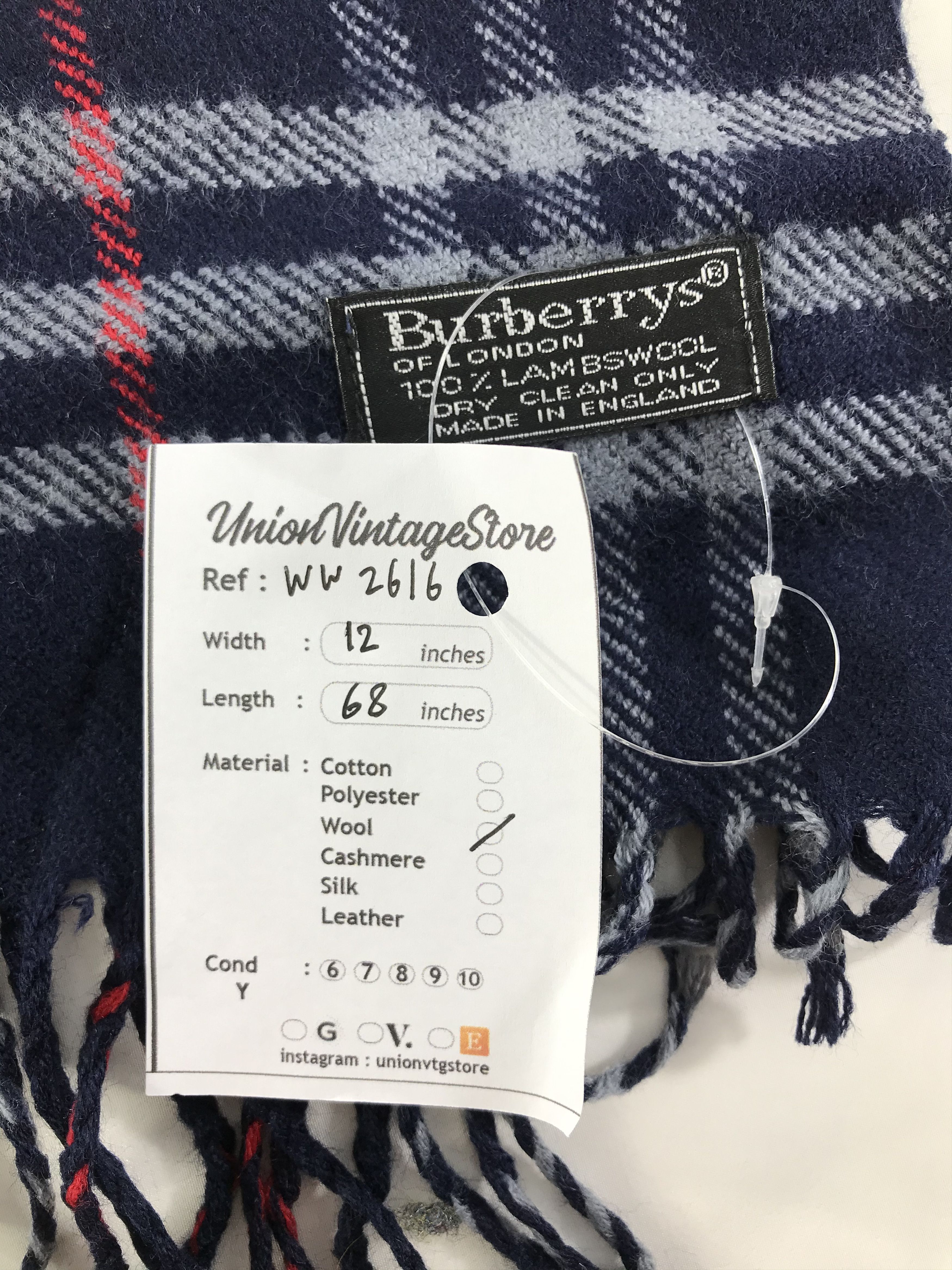 Burberry × Vintage Burberry Scarf / Muffler / Neckwear - WW2616 Size ONE SIZE - 4 Thumbnail