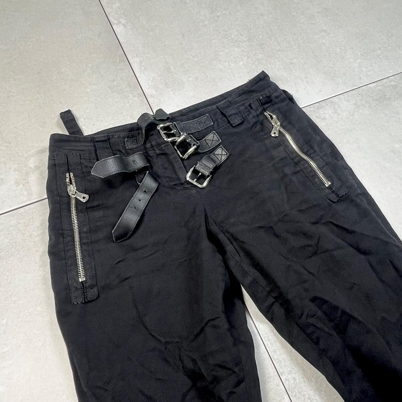 Dolce & Gabbana Dolce & Gabbana ss03 triple buckle black trousers Size 26" / US 2 / IT 38 - 2 Thumbnail