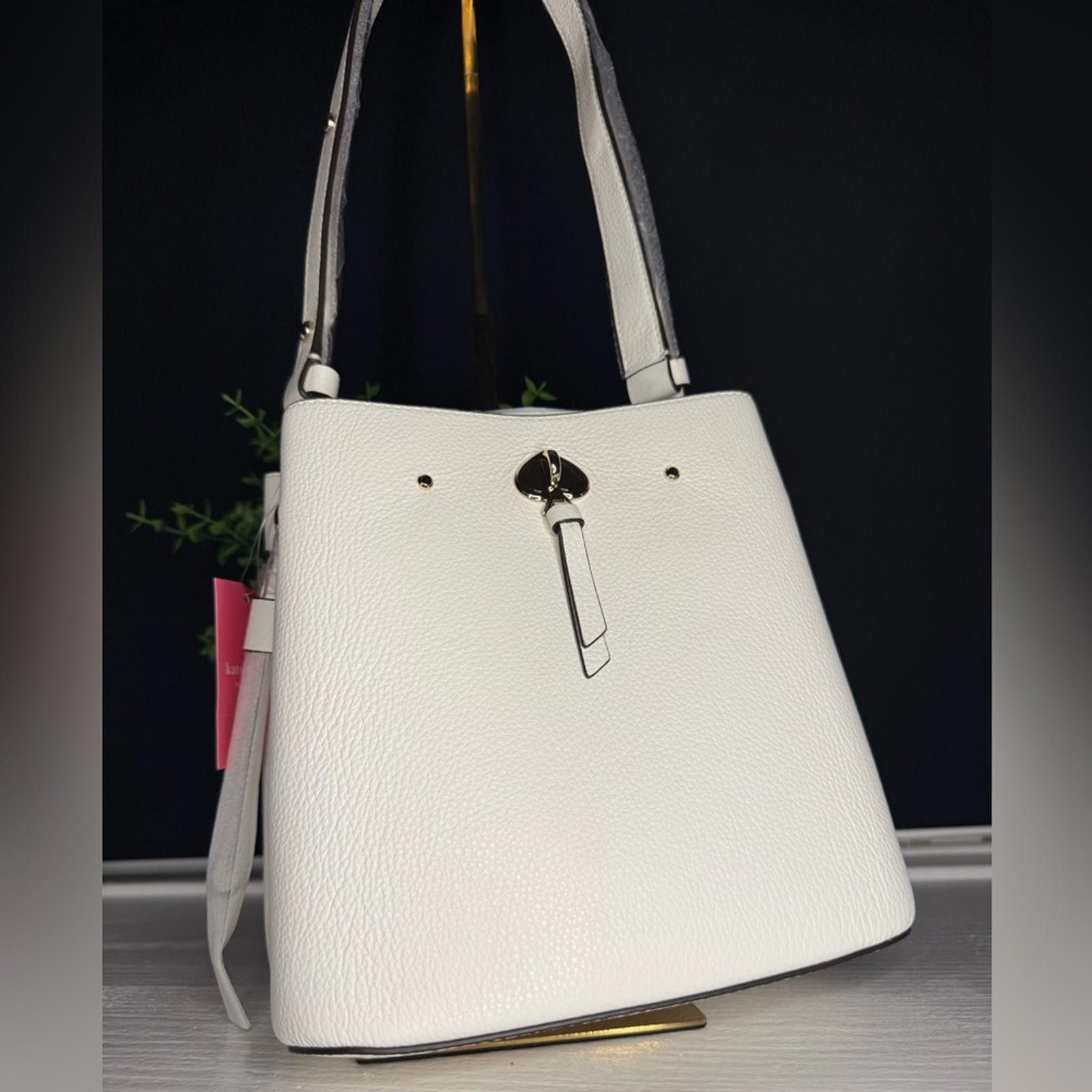 Kate Spade Kate Spade Small Bucket Bag White Dove Leather NWT Size ONE SIZE - 1 Thumbnail