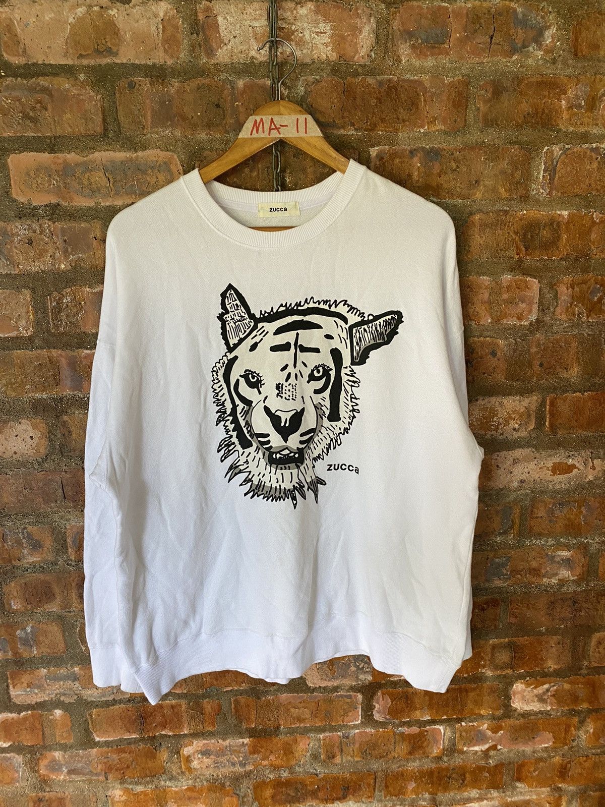 CABANE de ZUCCa 2000s Oversize Tiger sweatshirt Size US L / EU 52-54 / 3 - 2 Thumbnail