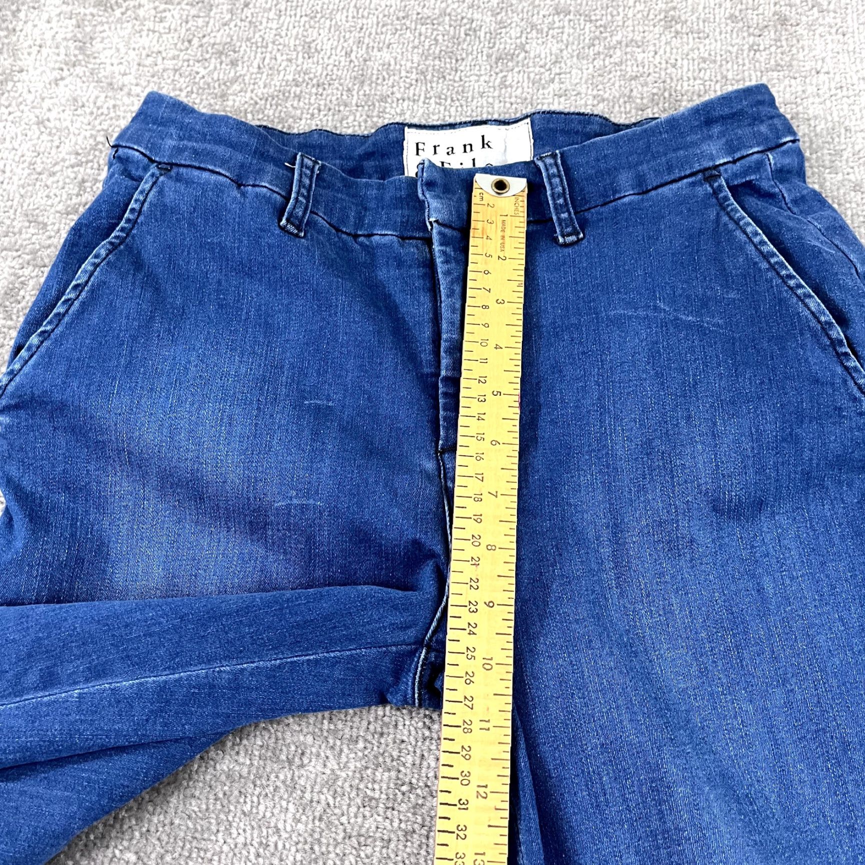 Frank & Eileen FRANK & EILEEN Jeans Womens 8 Wicklow Denim Stretch Raw Edge Cropped 5-Pocket Blue Size 30" / US 8 / IT 44 - 7 Thumbnail