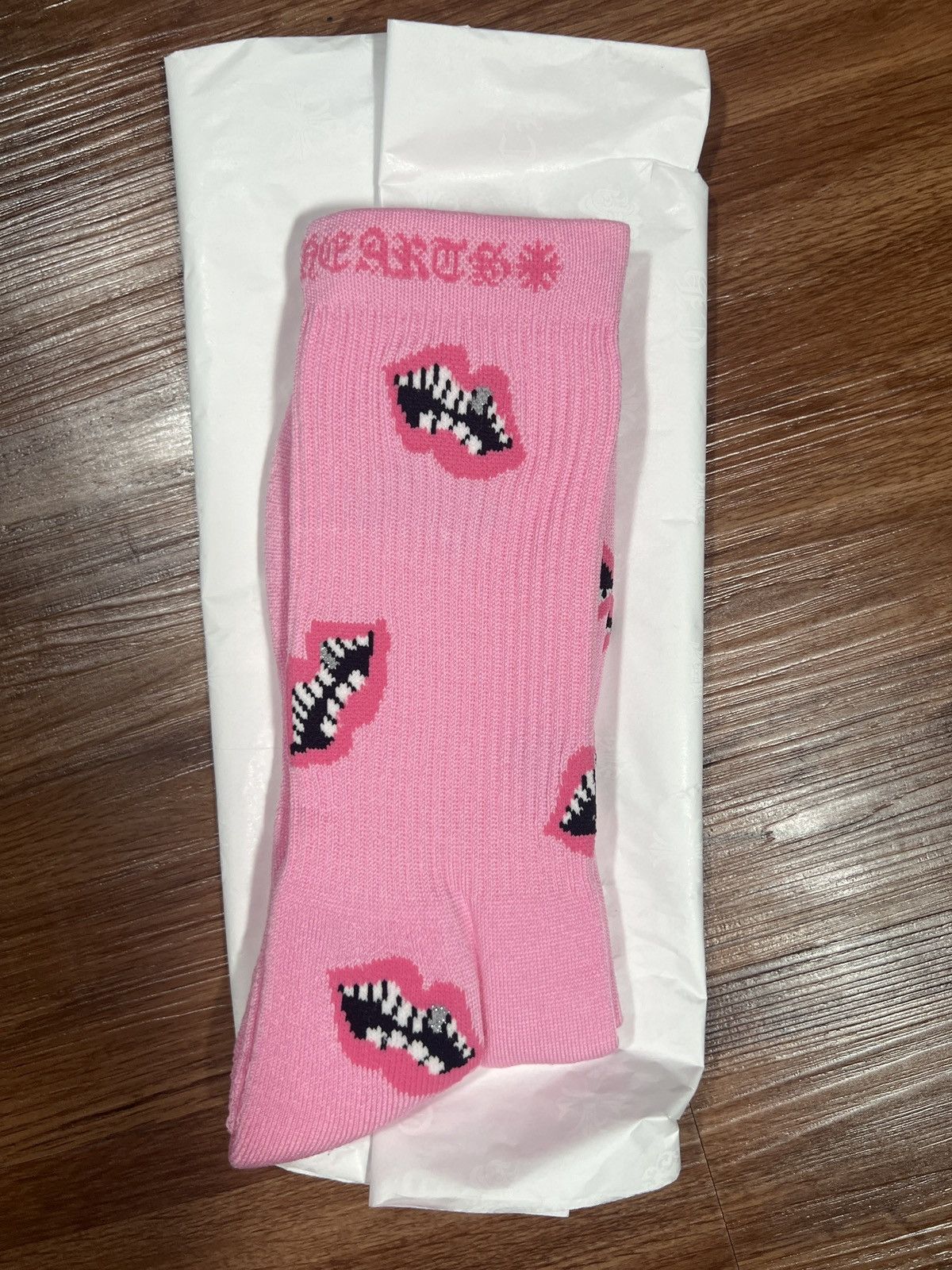 CHROME HEARTS CHOMPER SOCKS 3足セットのピンクのみ Chrome Hearts x Matty Boy Chomper Socks - Pink Socks, Accessories