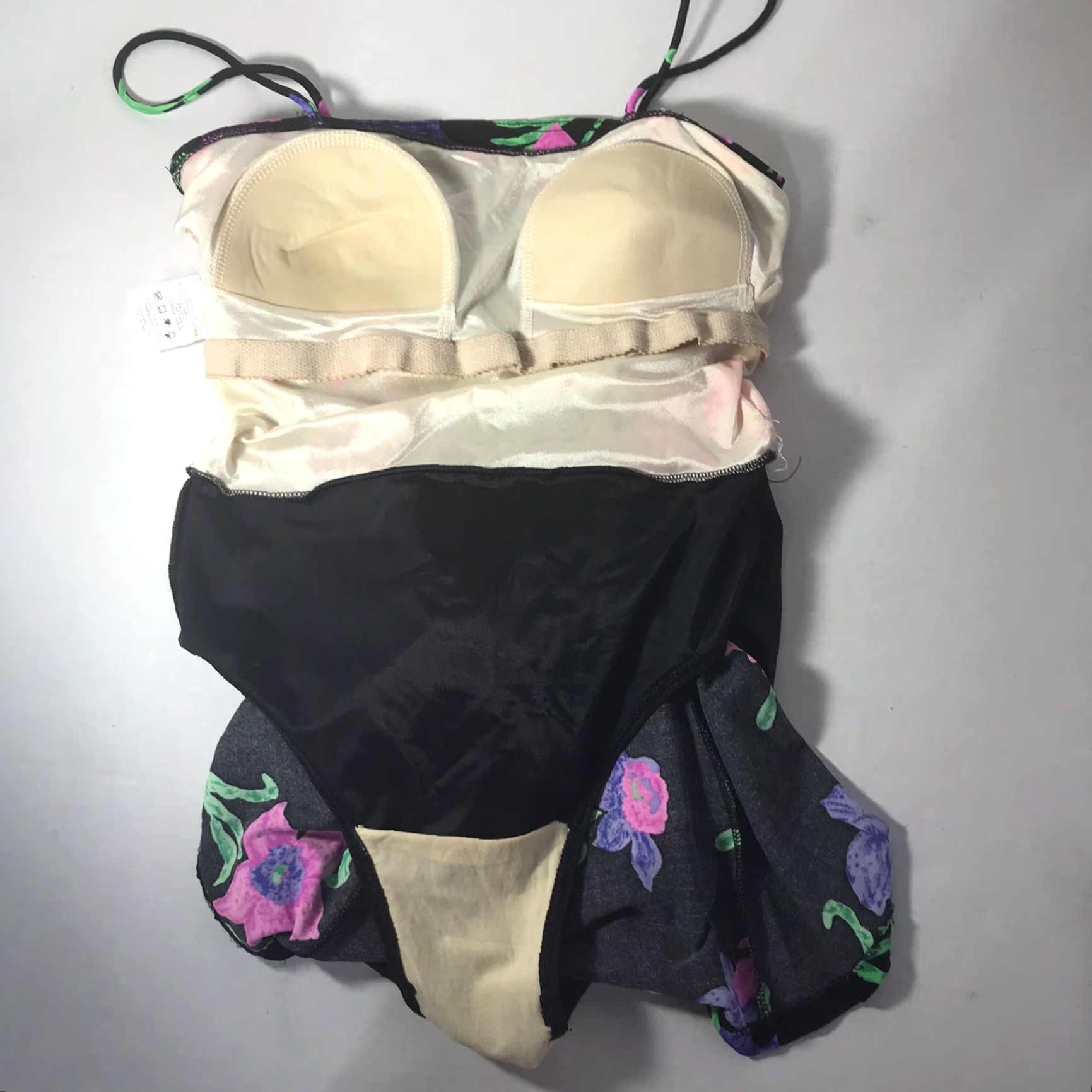 Swims Suit Yourself Floral Swimdress Womens Size 10 Multicolor Tank Spaghetti Strap Size L / US 10 / IT 46 - 5 Thumbnail