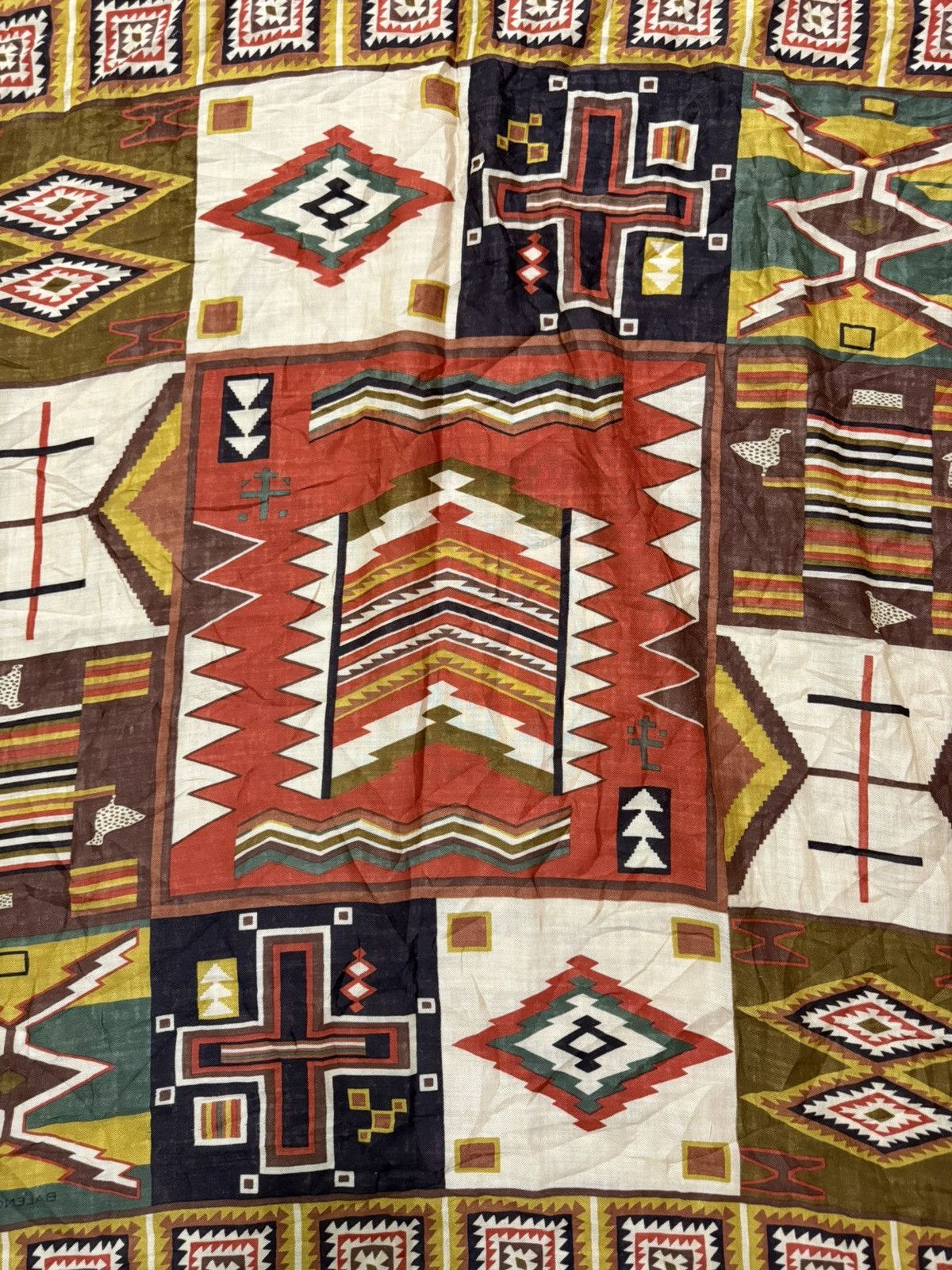Balenciaga Vintage 90s Balenciaga American Indian Germantown Rug Wool Size ONE SIZE - 12 Thumbnail