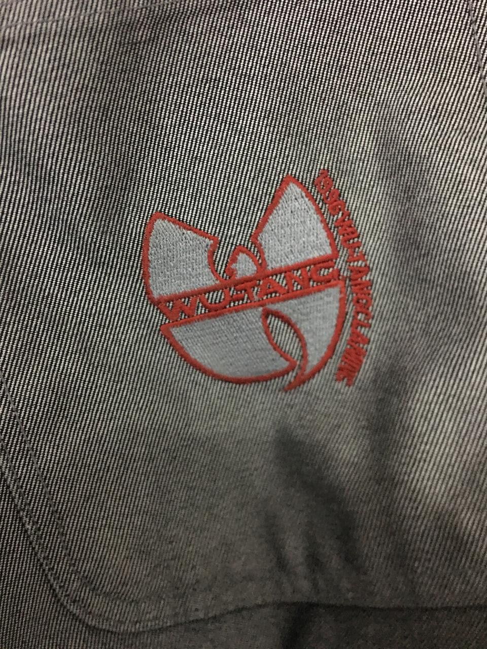 Jean × Wu-Tang Clan Vintage WU WEAR jeans, shiny gray silver metallic baggy Size US 29 - 3 Thumbnail