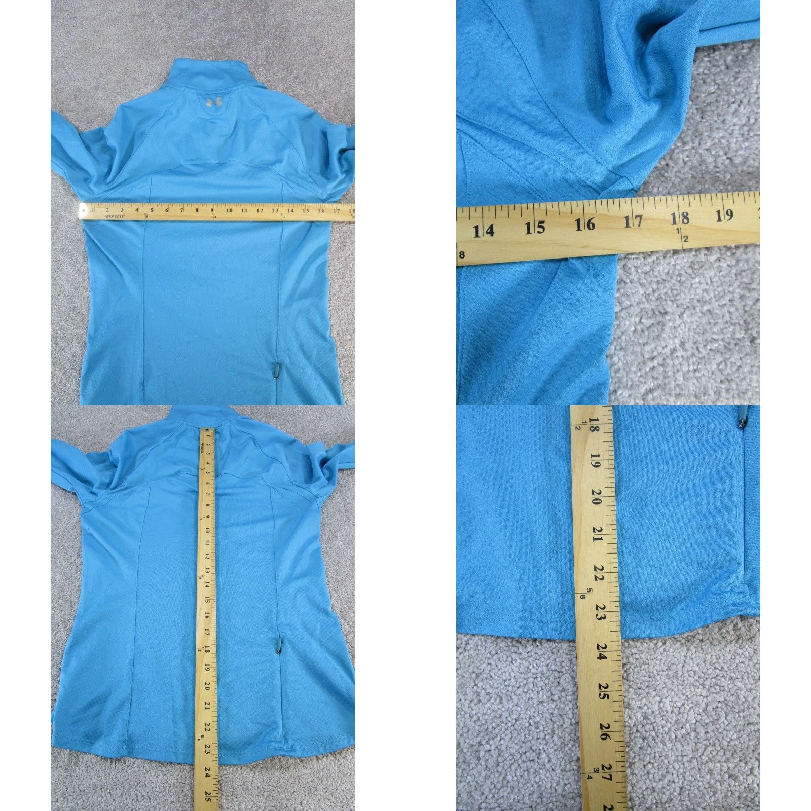 Under Armour Under Armour Sweatshirt Womens Small Blue HeatGear Mock Neck Pullover Activewear Cross Training, Gym & Running Womens Size S / US 4 / IT 40 - 8 Thumbnail