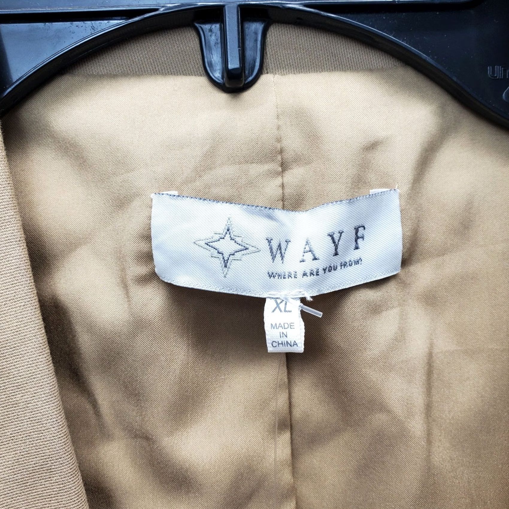 Vintage WAYF Blazer Women XL Tan Lined Double Breasted Jetted Pockets Notch Lapel Formal Womens Size XL Tan Blazer Jacket Size XL / US 12-14 / IT 48-50 - 6 Thumbnail