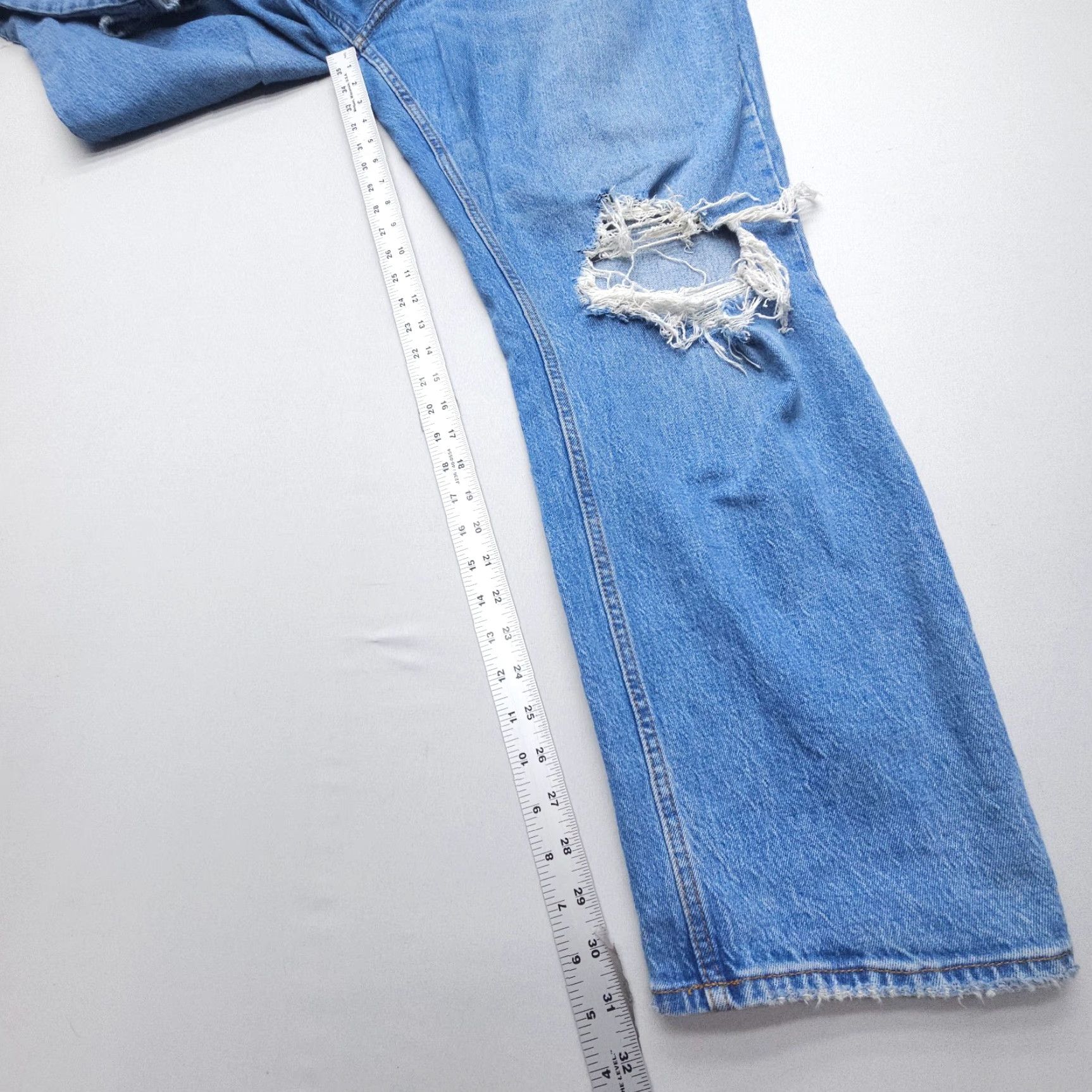 Abercrombie & Fitch VINTAGE Abercrombie & Fitch The Dad High Rise Jeans Size 34 / 18 Long Distressed Denim Size 40" / US 18 - 5 Thumbnail