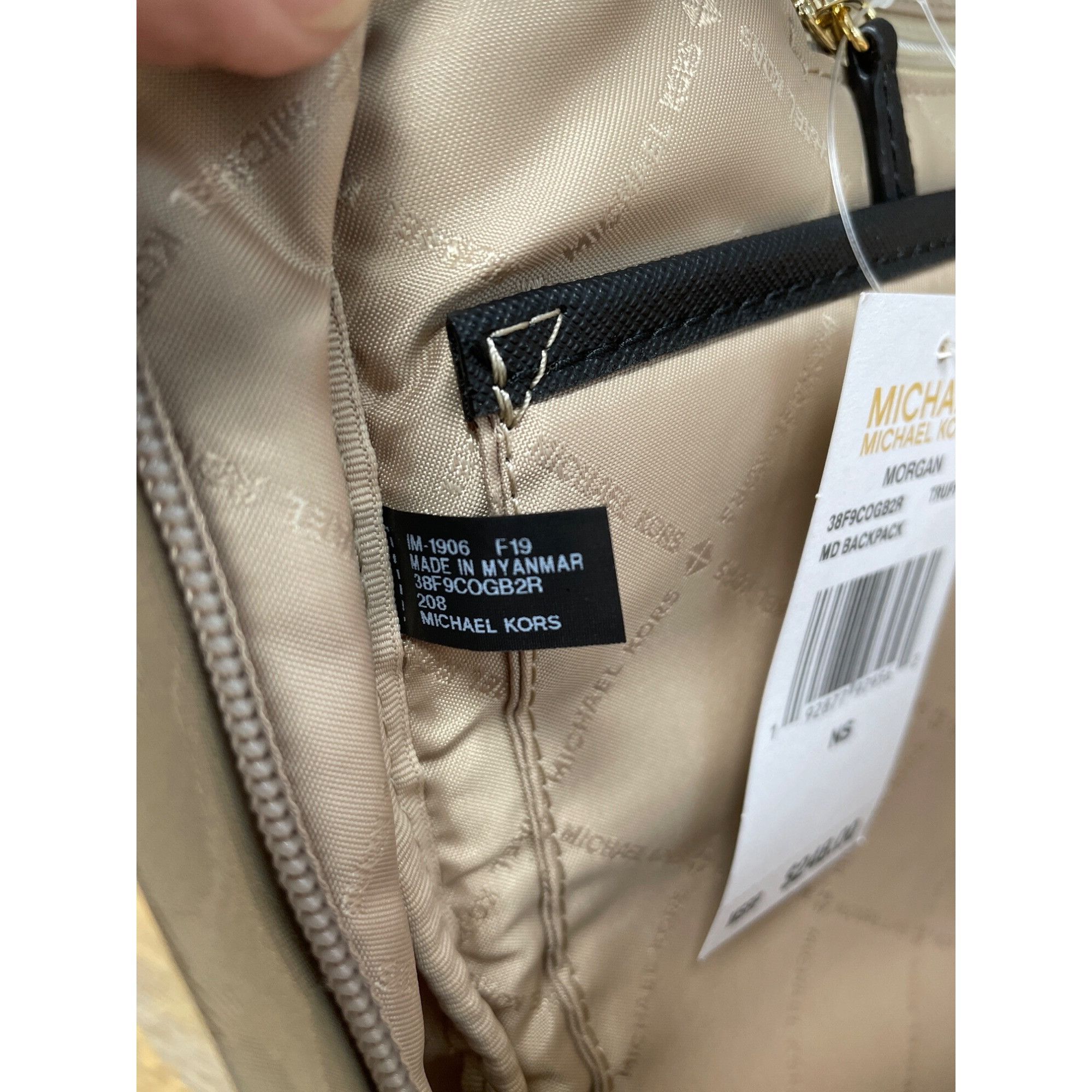 Michael Kors Michael Kors Morgan Truffle Brown Canvas & Leather MD Backpa Size ONE SIZE - 14 Thumbnail