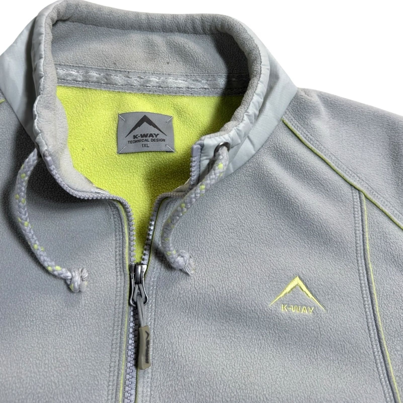 K-Way K-Way Jacket Women 1XL Gray Sherpa Fleece Full Zip Pockets Outdoor Warm Size XL / US 12-14 / IT 48-50 - 6 Thumbnail