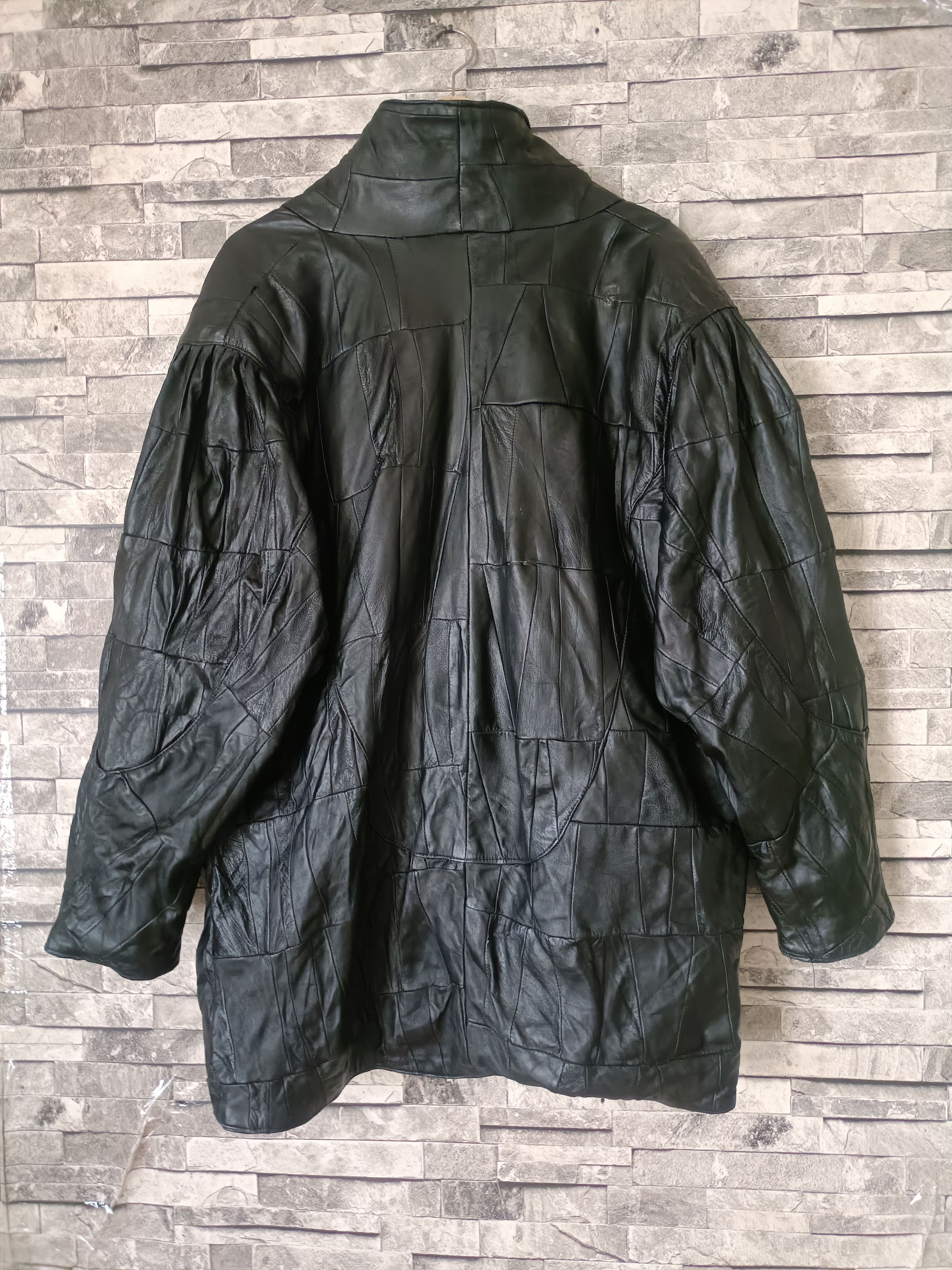 Vintage Vintage scraps cowhide leather jacket with fireman clasp Size US XL / EU 56 / 4 - 5 Thumbnail