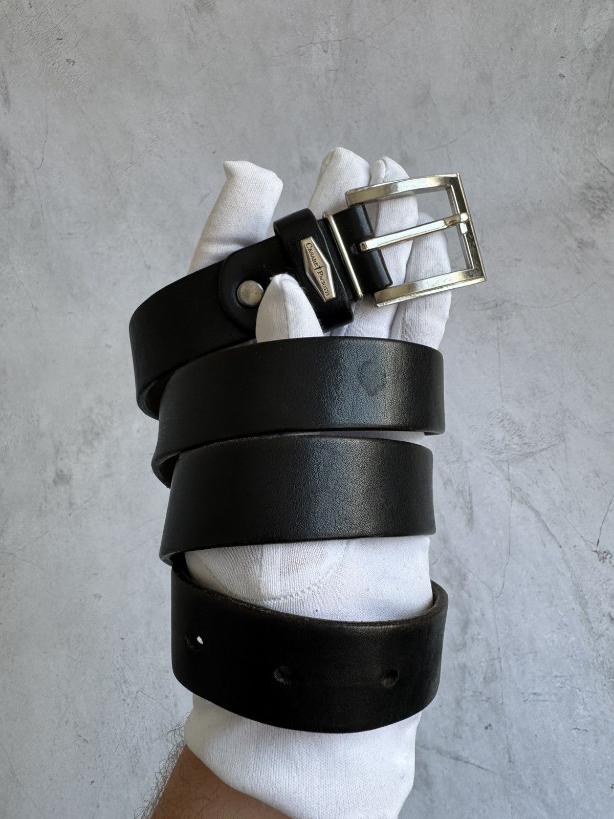 Cesare Paciotti Leather Belt Cesare Paciotti Leather Logo Belt - Black Belts, Accessories  main image 2