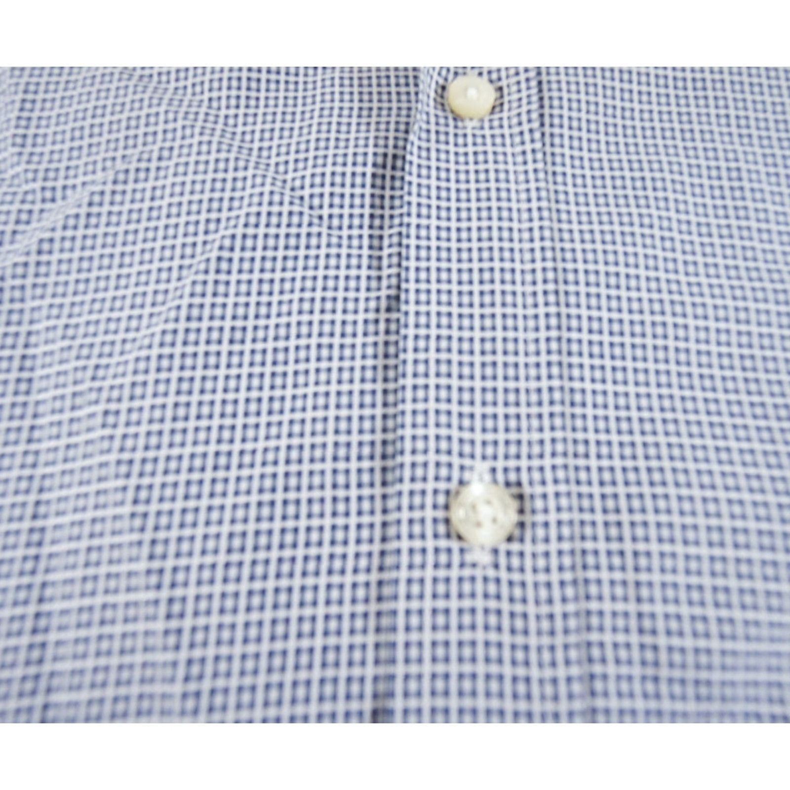 Etro VINTAGE ETRO Men's Button-Up Shirt Long Sleeve Collared Cotton Blue Preppy 38 Italy Size US M / EU 48-50 / 2 - 3 Thumbnail