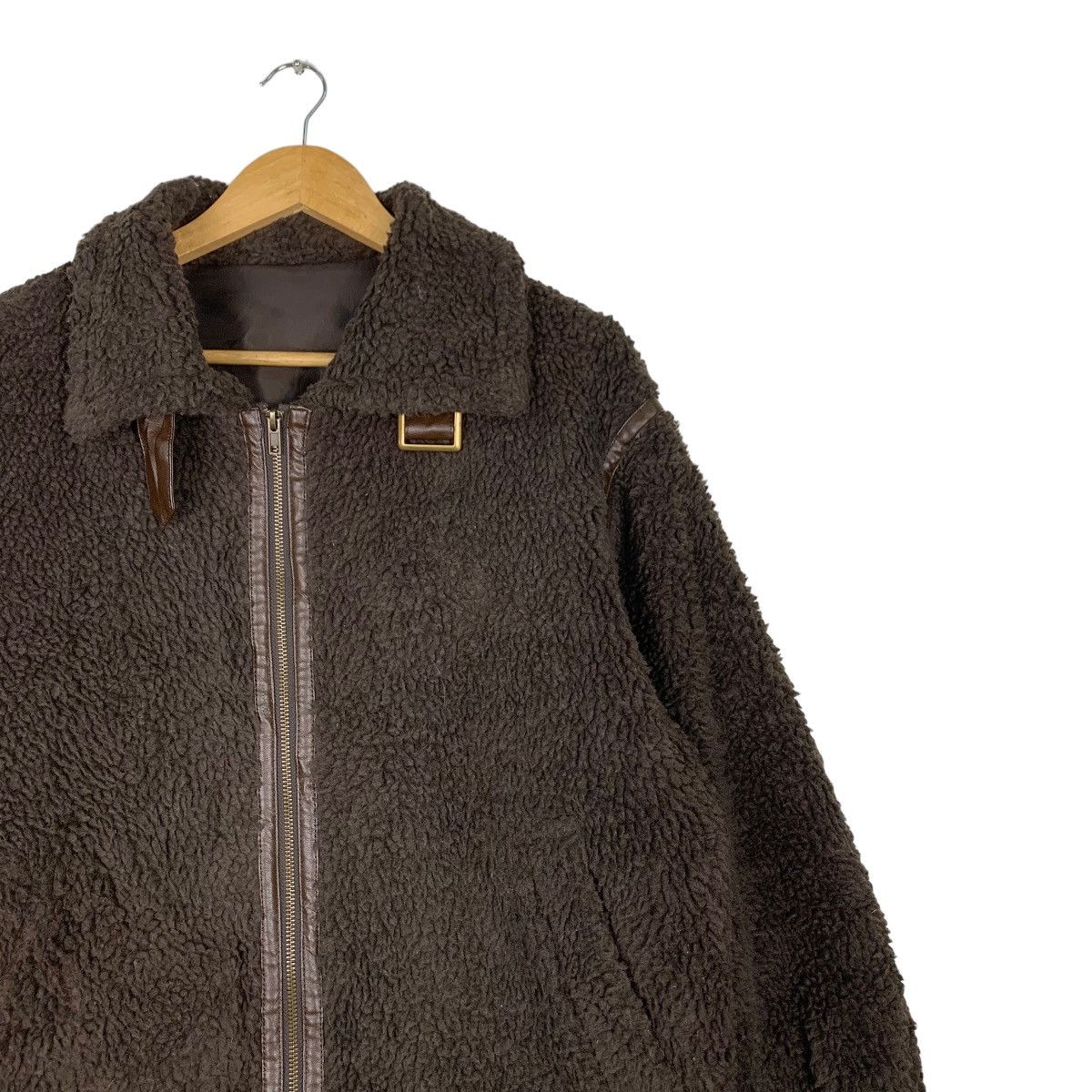 Japanese Brand LUNACION Deep Pile Brown Fleece Jacket #1058-C48 Size US M / EU 48-50 / 2 - 3 Thumbnail