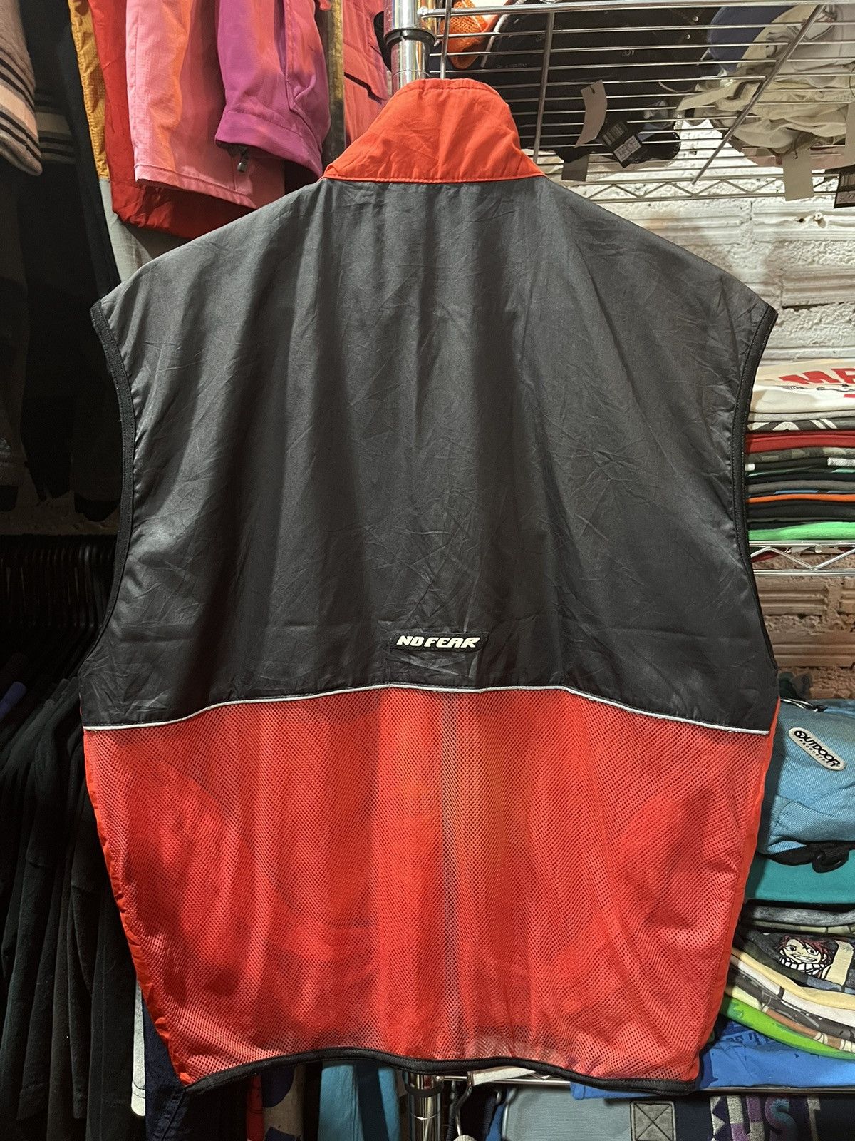 No Fear No Fear Red Black Vest Jacket Rubber Logo 90s Size US S / EU 44-46 / 1 - 2 Thumbnail