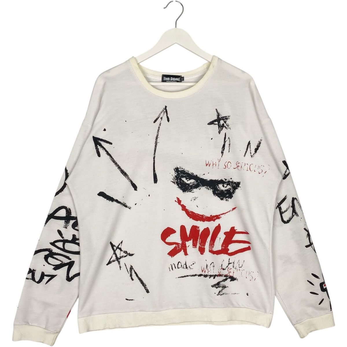 Vintage Vintage The Dark Knight Why So Serious Joker Sweatshirt Whit Size US M / EU 48-50 / 2 - 1 Thumbnail