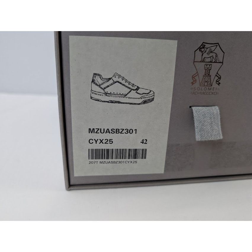 Brunello Cucinelli o1rshd1 Leather Low-Top Sneakers in White / Grey / Cream Size US 9 / EU 42 - 24 Thumbnail