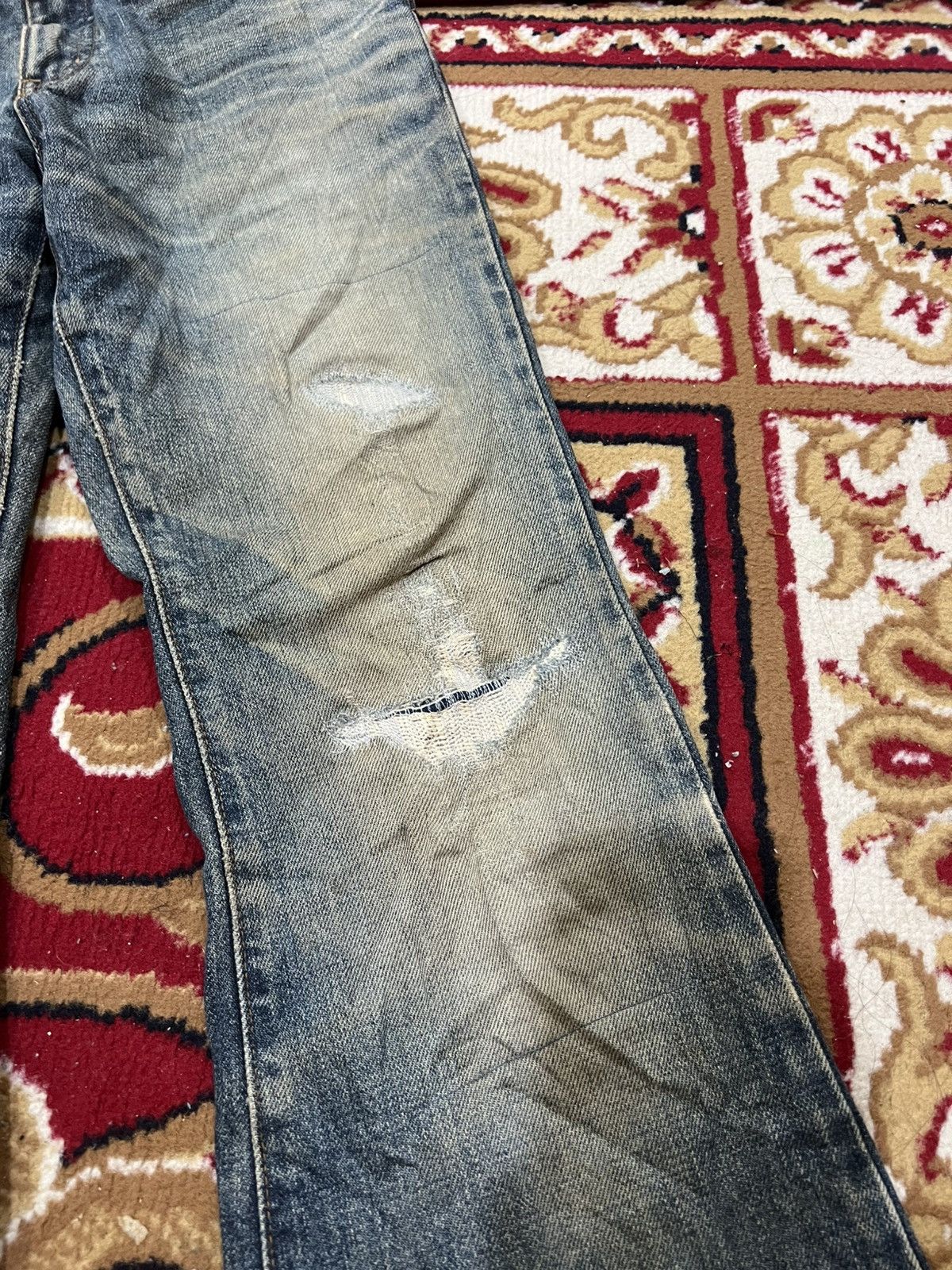 Edwin 🌈Flare Vintage Edwin Extra Extreme Distress Jean Size US 28 / EU 44 - 6 Thumbnail